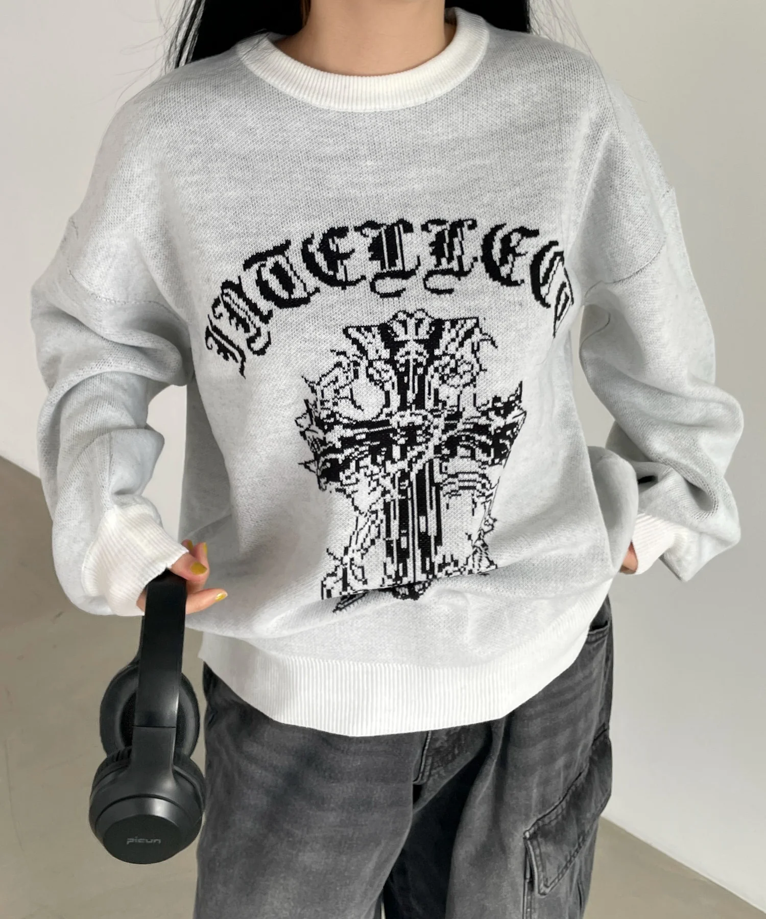 グラフィックBIGニットプルオーバー - Image 71