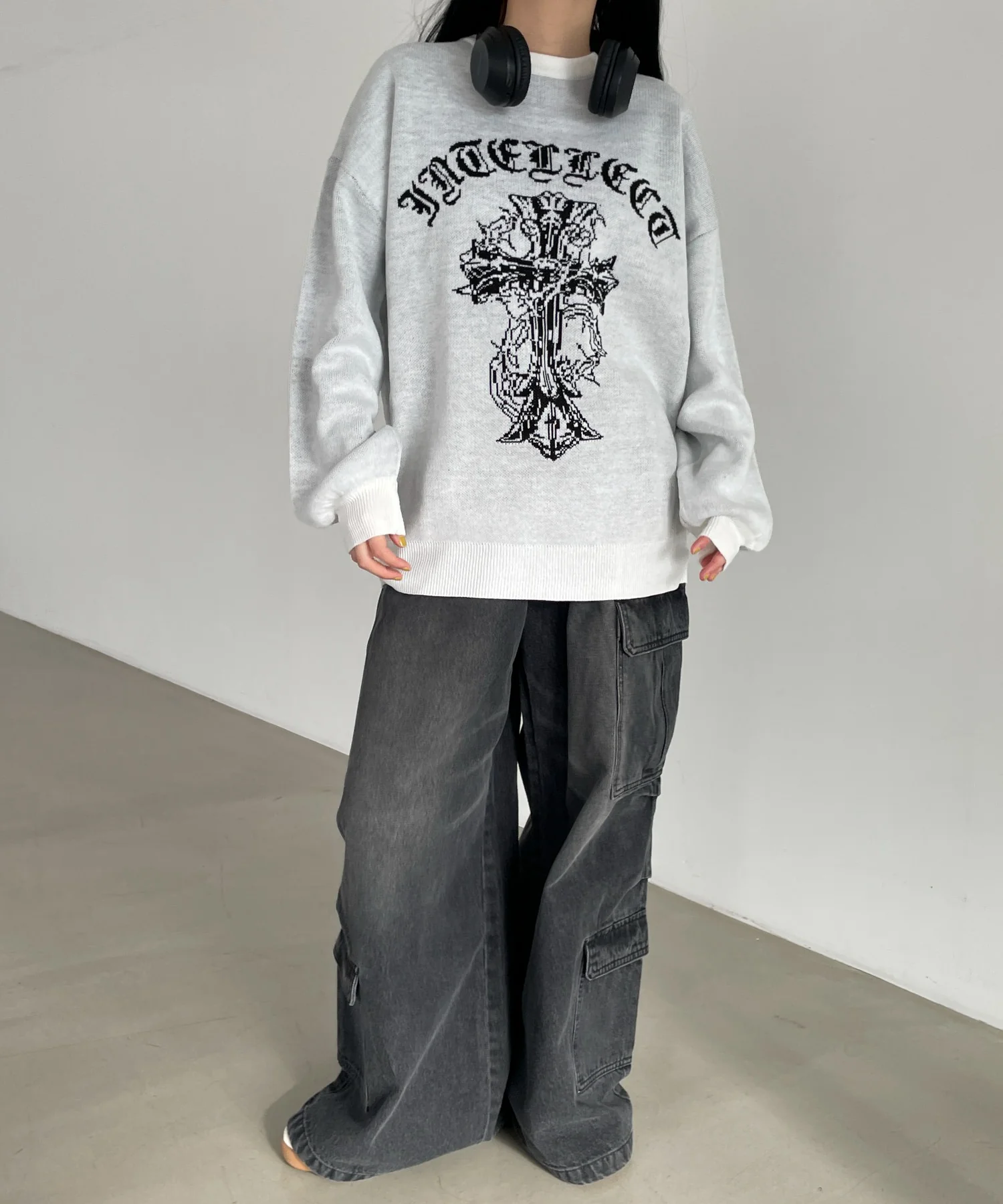 グラフィックBIGニットプルオーバー - Image 72