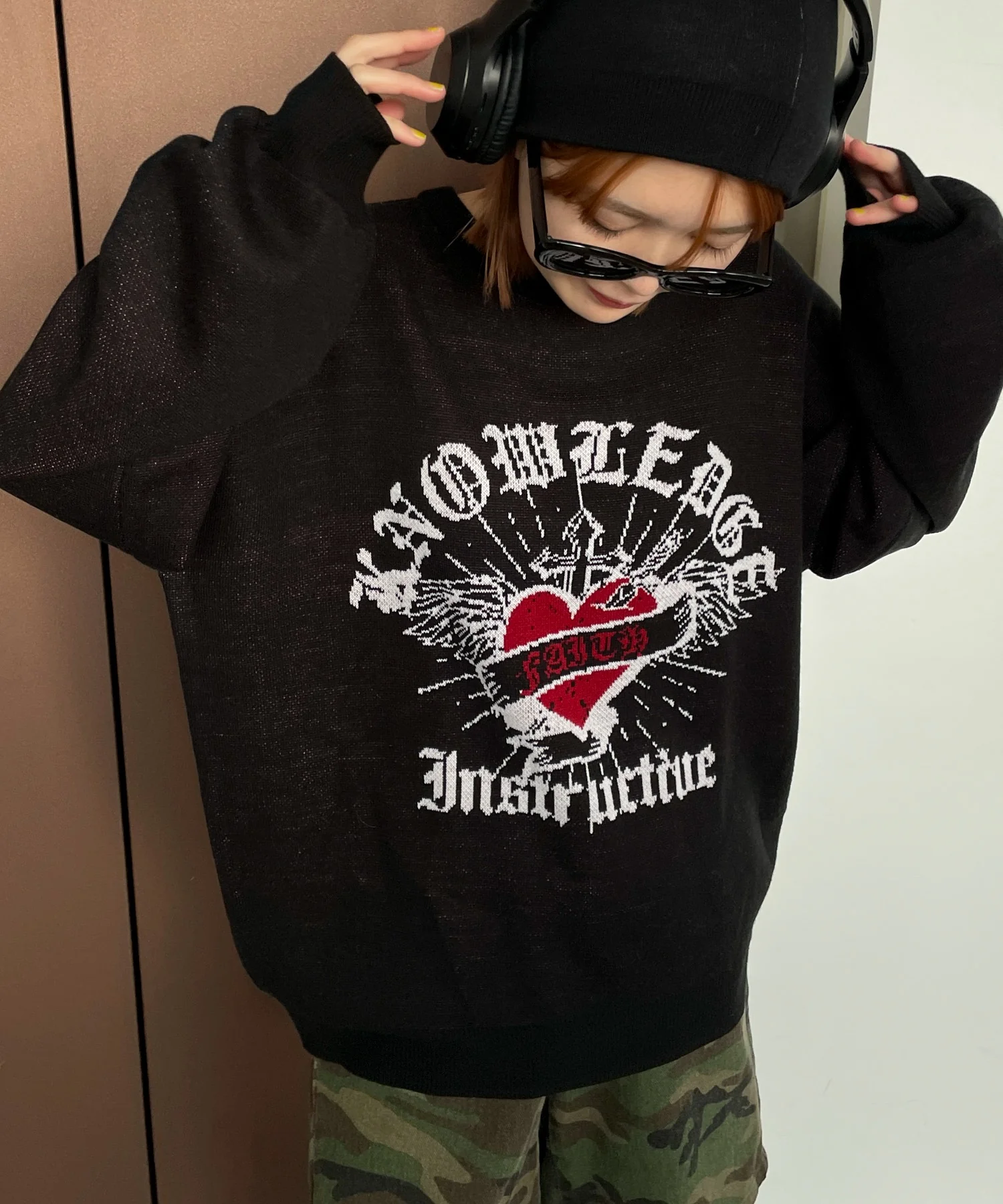 グラフィックBIGニットプルオーバー - Image 80