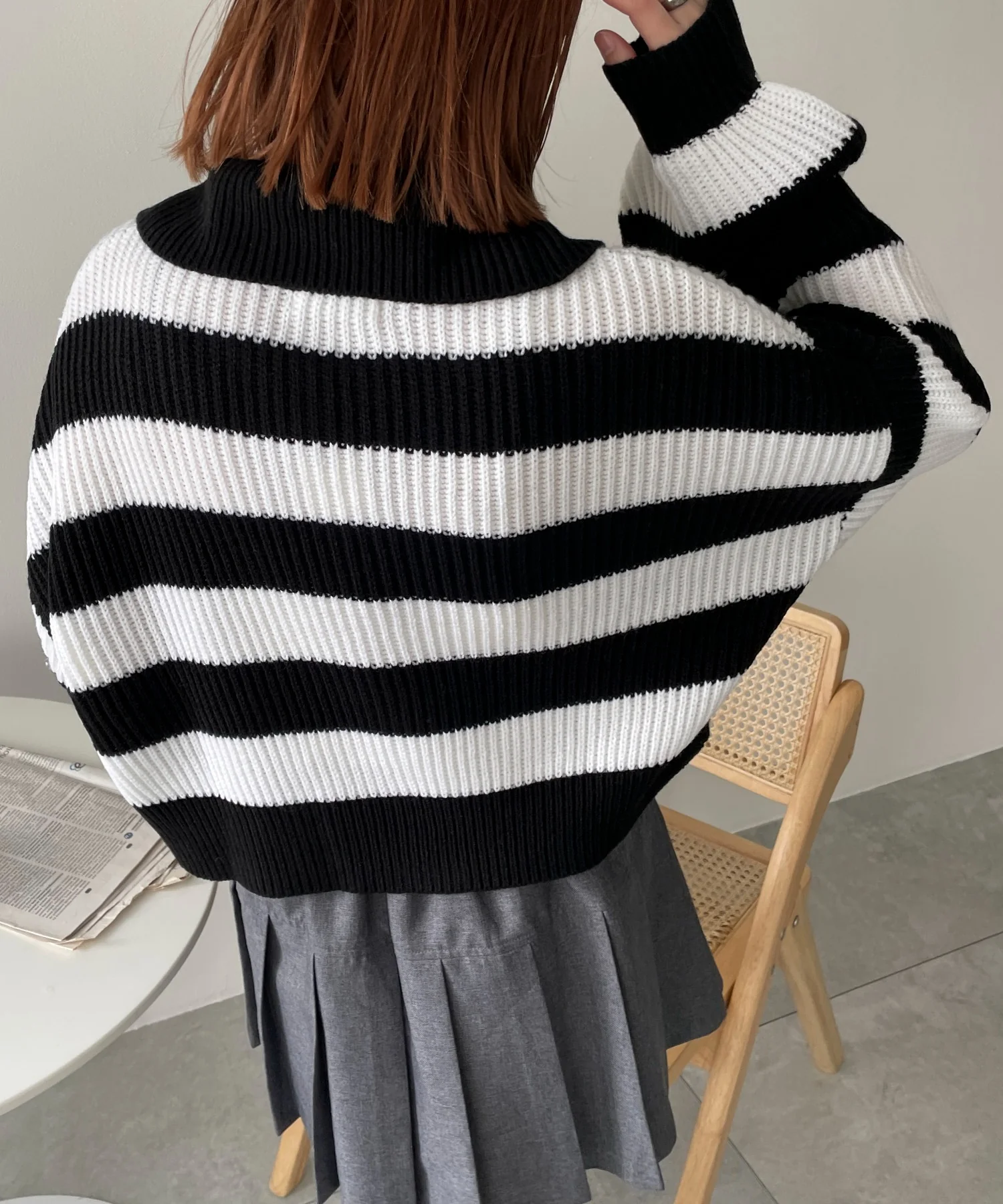 ダブルジップショートニットブルゾン - Image 12