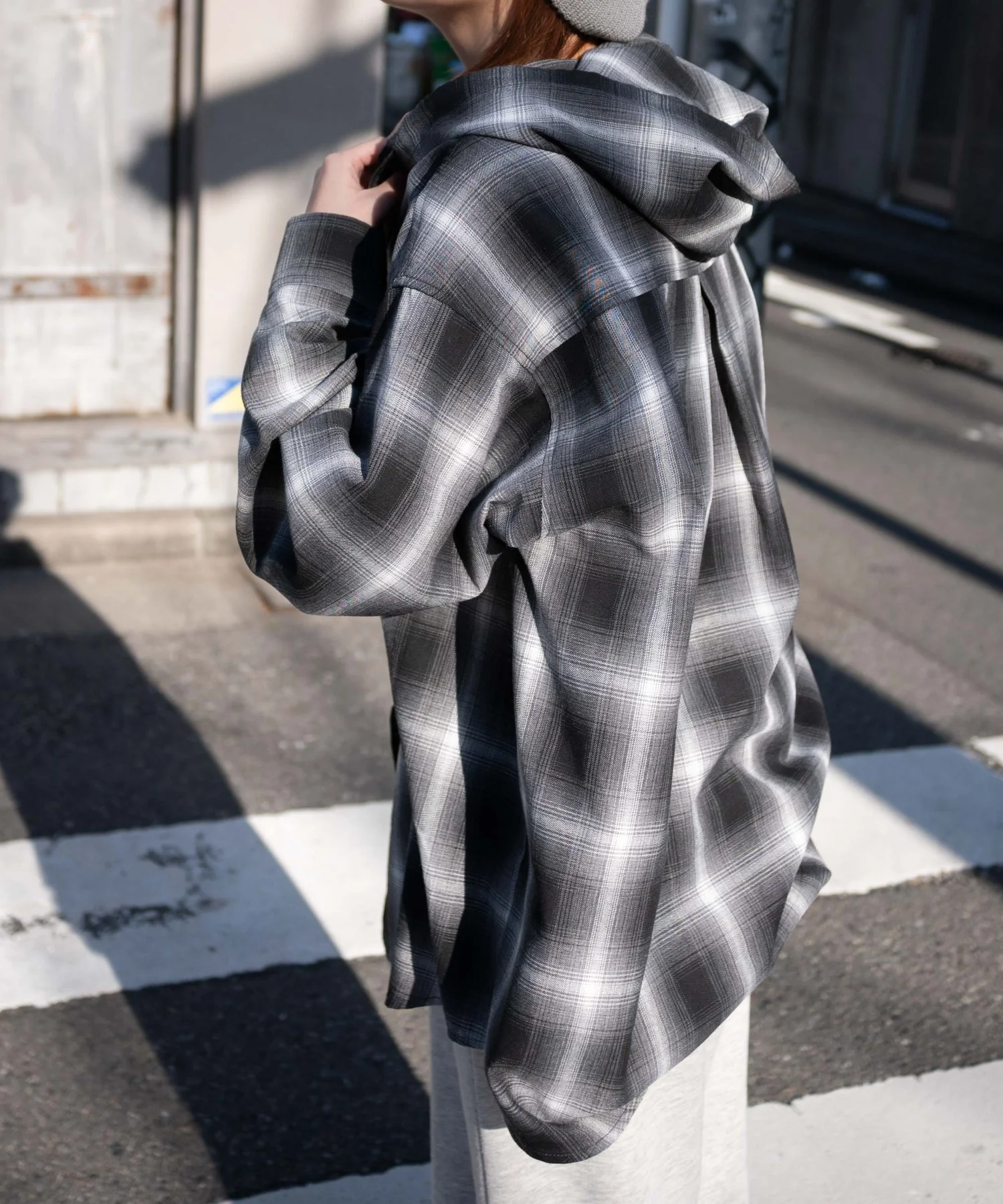 フードチェックBIGシャツ - Image 15