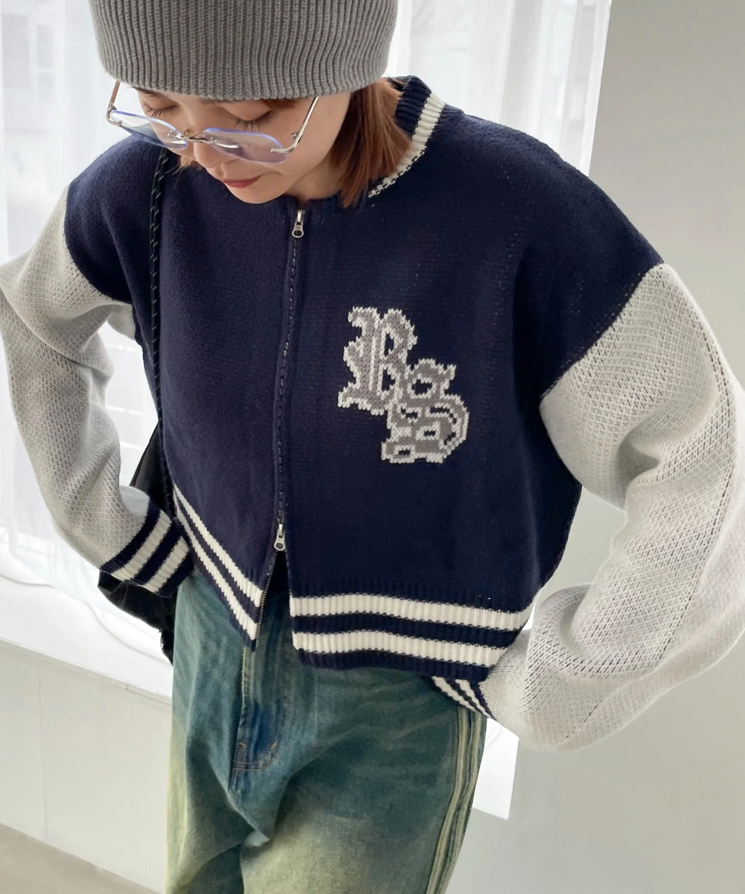ニットショートスタジャン - Image 13