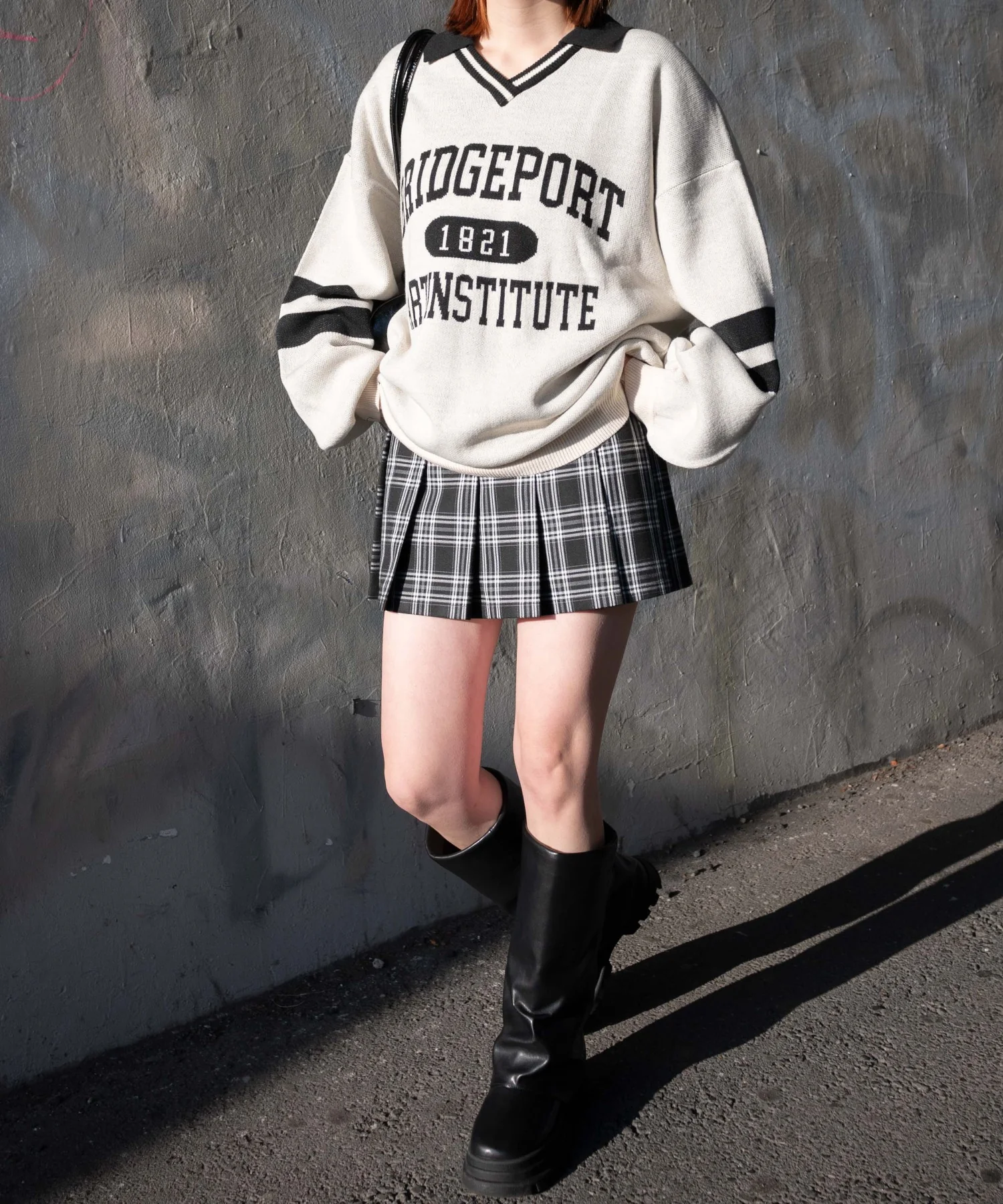 襟付きロゴジャガードニット - Image 3