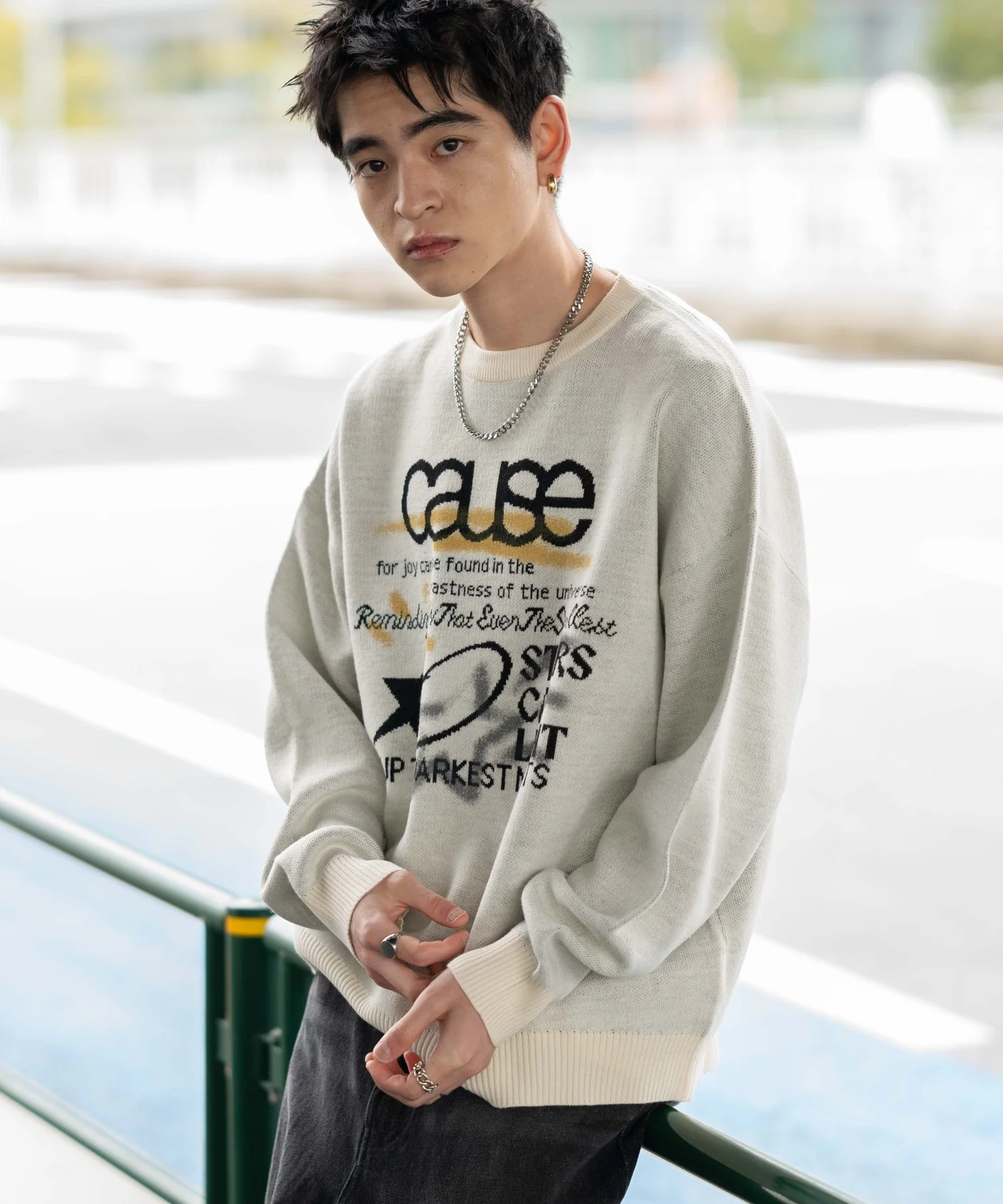 スプレーグラフィックニットプルオーバー - Image 13