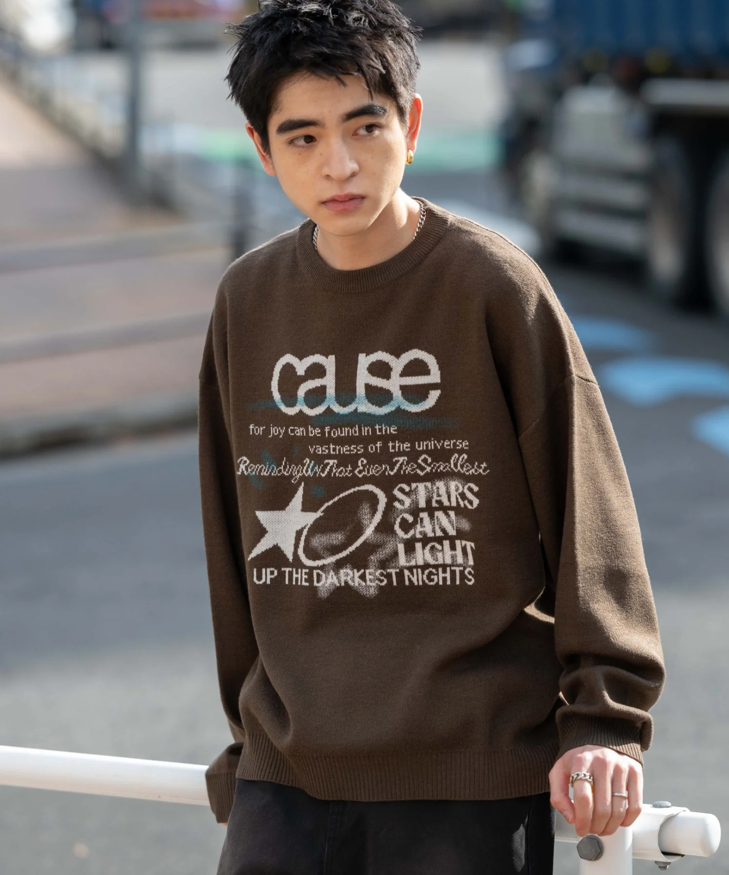 スプレーグラフィックニットプルオーバー - Image 3