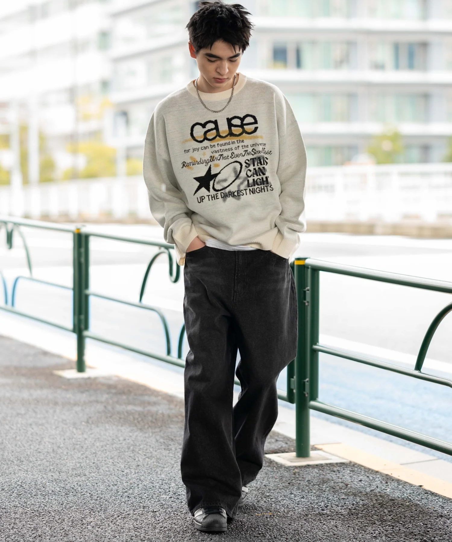 スプレーグラフィックニットプルオーバー - Image 5