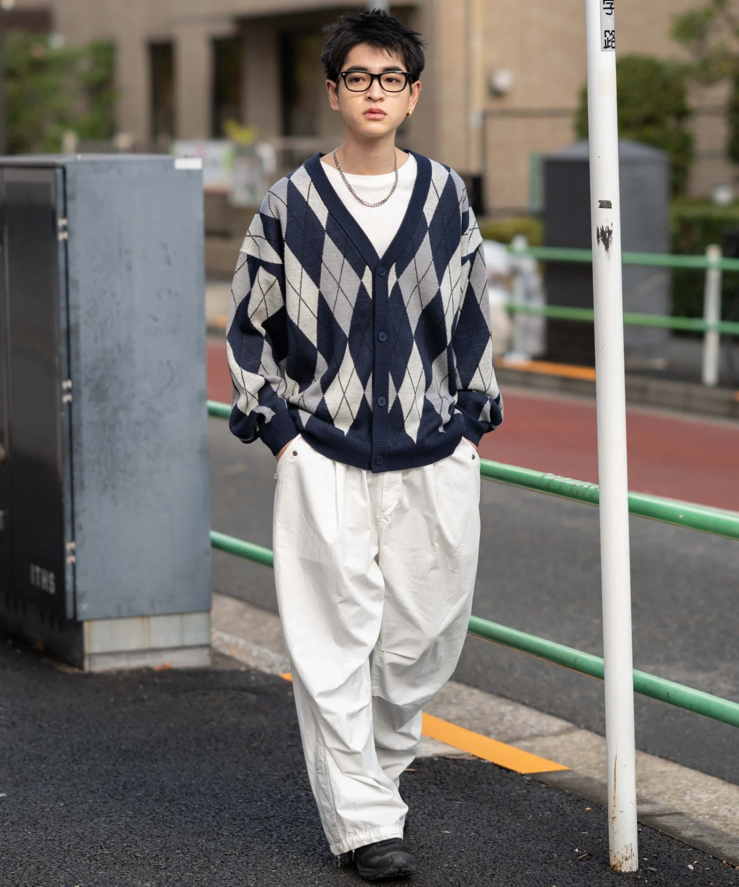 リラックスフィットパターンカーディガン - Image 12