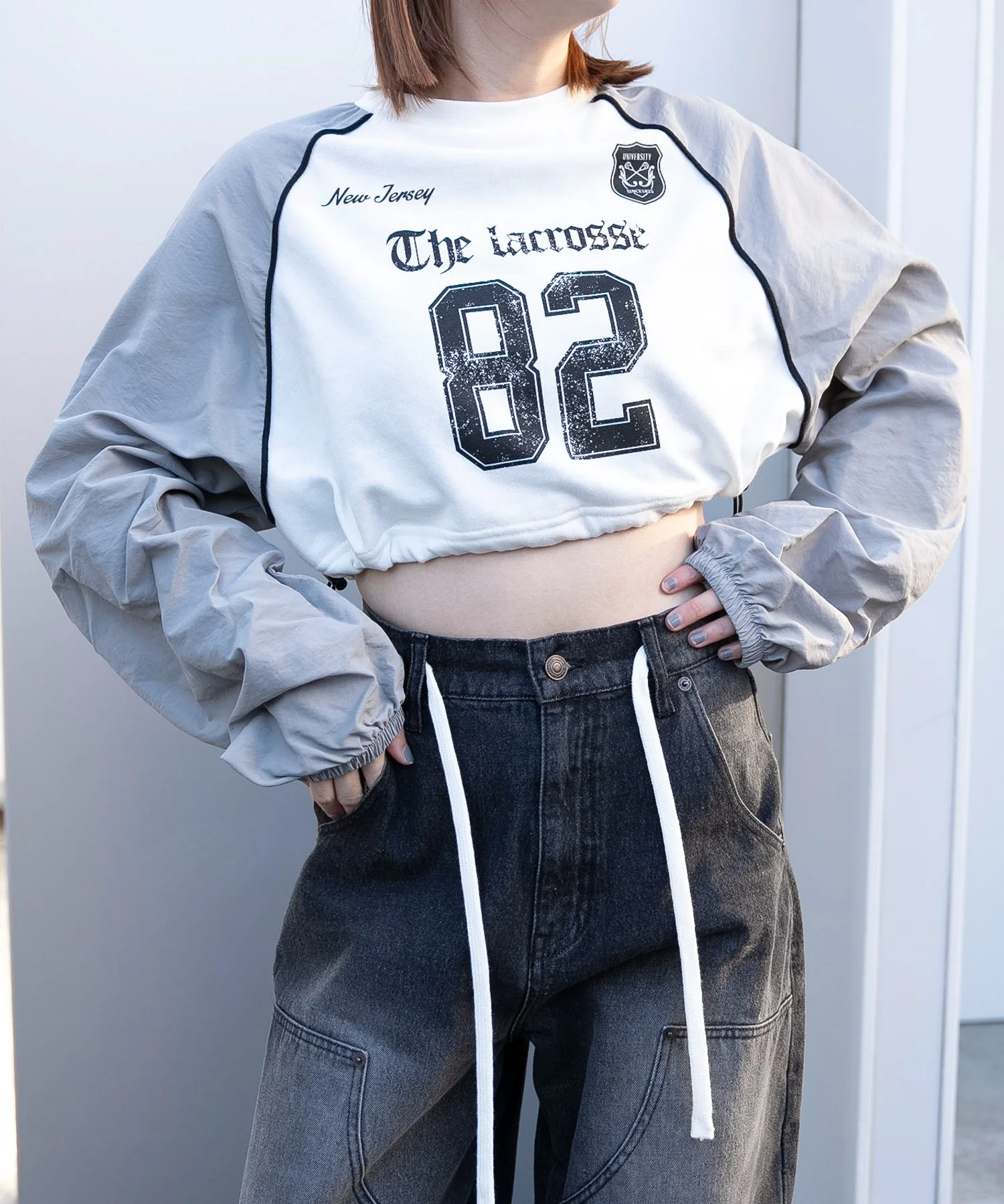 ナイロンスリーブナンバリングスウェット - Image 12