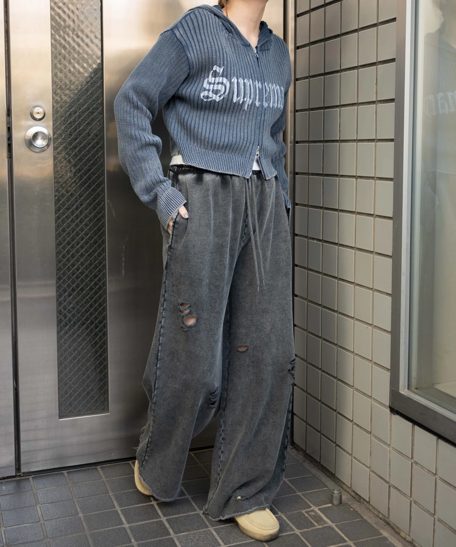 ダメージスウェットワイドパンツ - Image 23