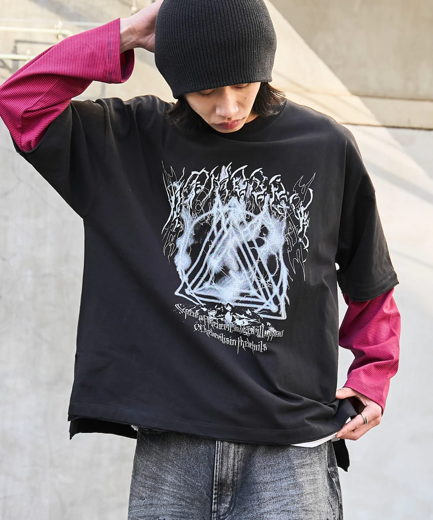フェイクレイヤードグラフィックT（LS） - Image 3