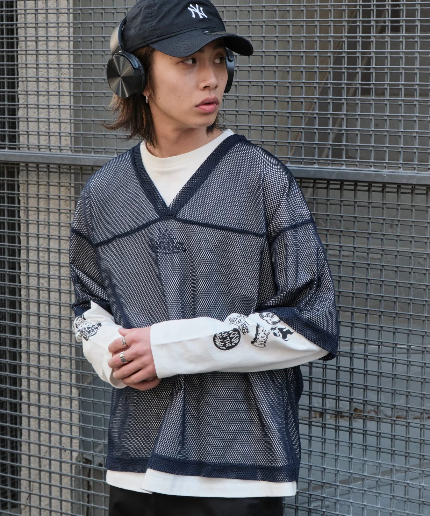 メッシュスリーブロゴアンサンブルT - Image 10