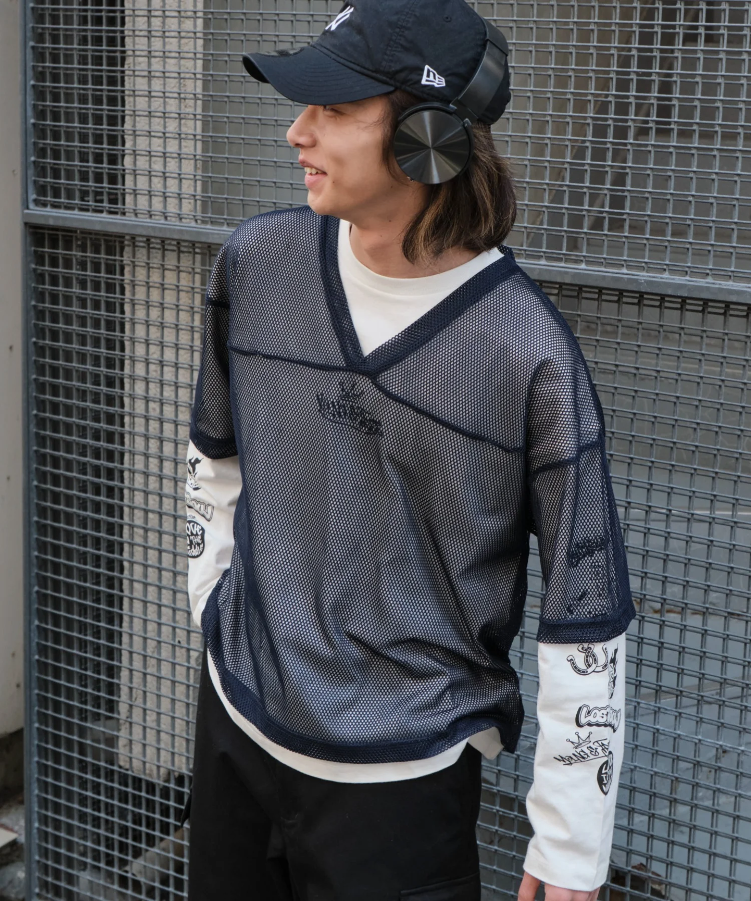メッシュスリーブロゴアンサンブルT - Image 11