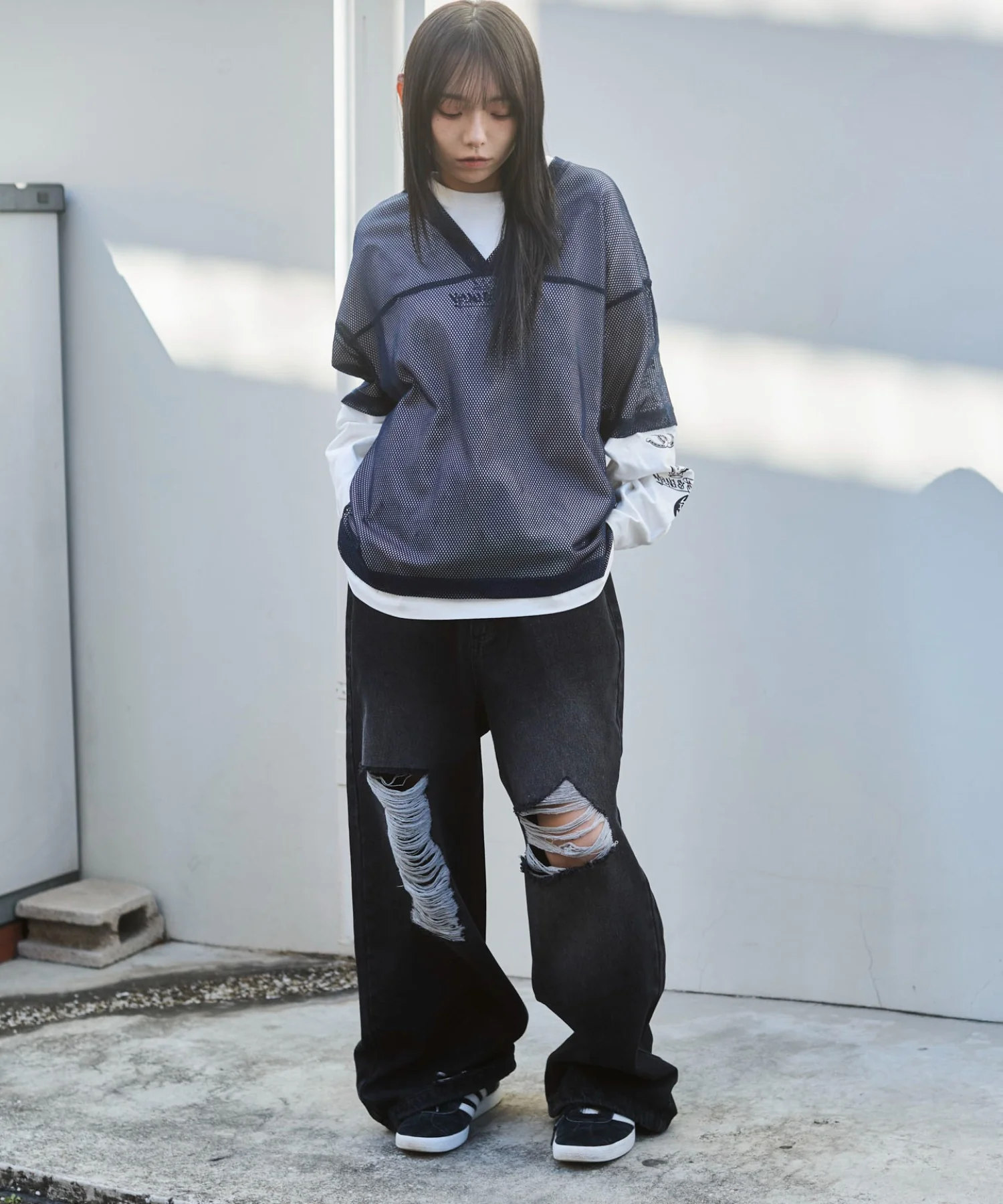 メッシュスリーブロゴアンサンブルT - Image 17