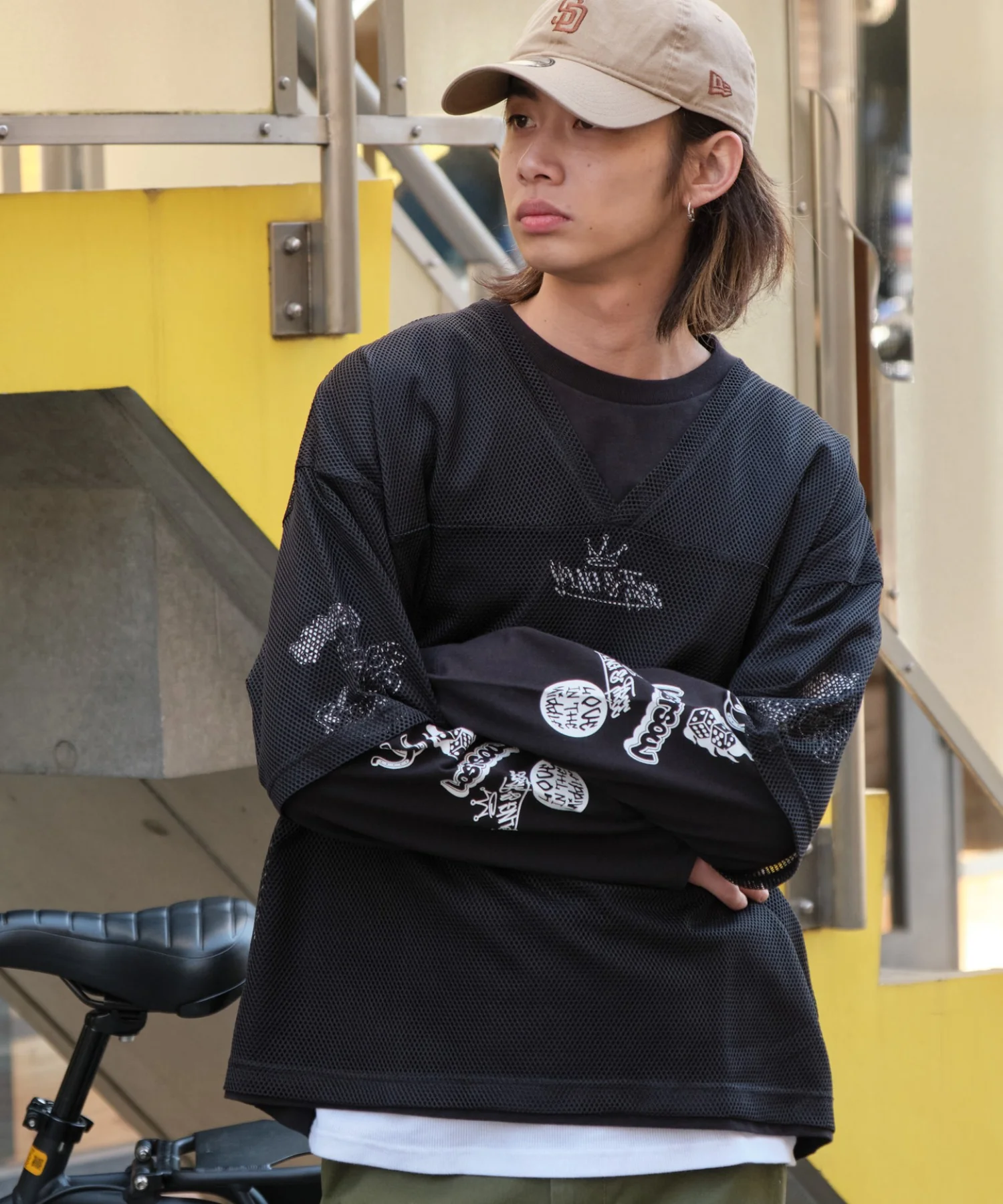 メッシュスリーブロゴアンサンブルT - Image 18