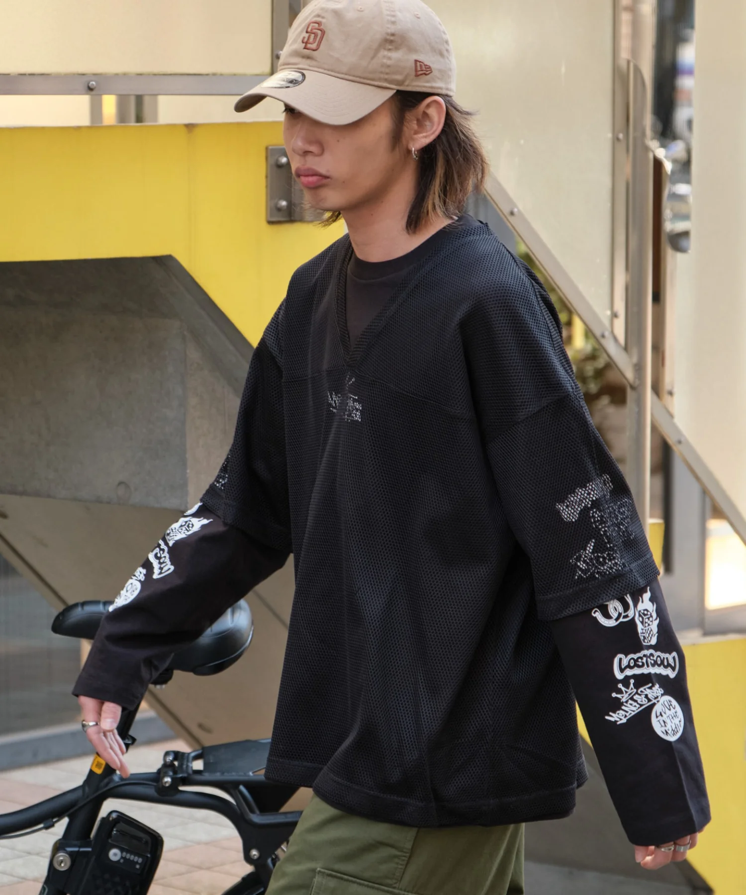 メッシュスリーブロゴアンサンブルT - Image 19