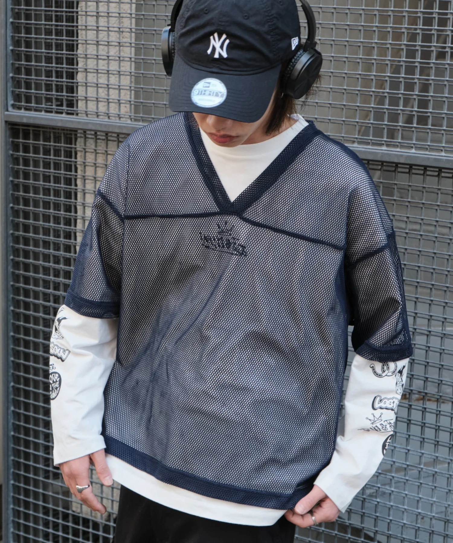 メッシュスリーブロゴアンサンブルT - Image 3