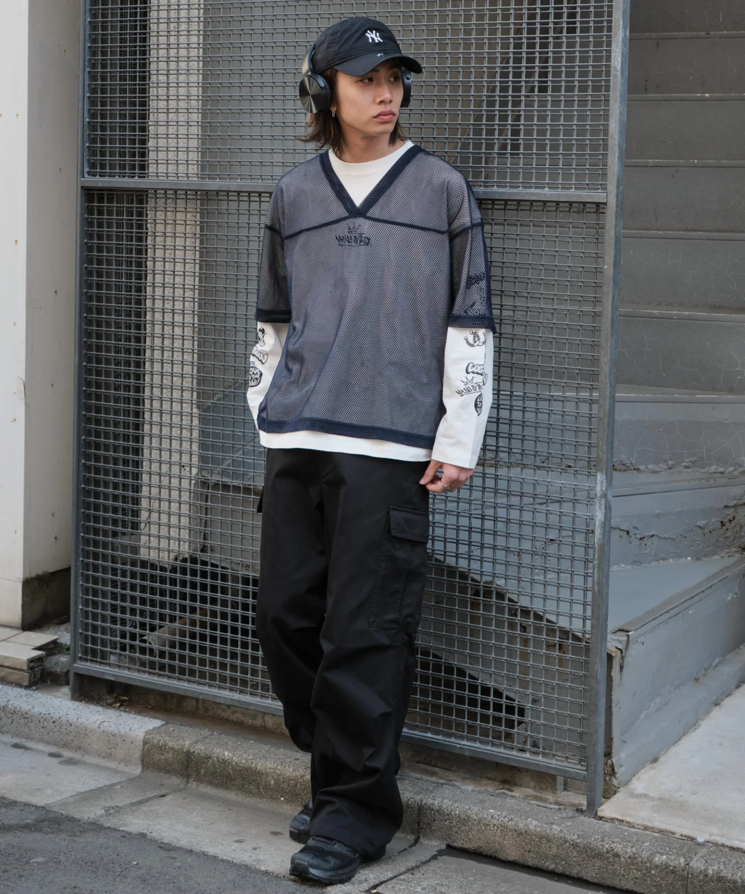 メッシュスリーブロゴアンサンブルT - Image 4