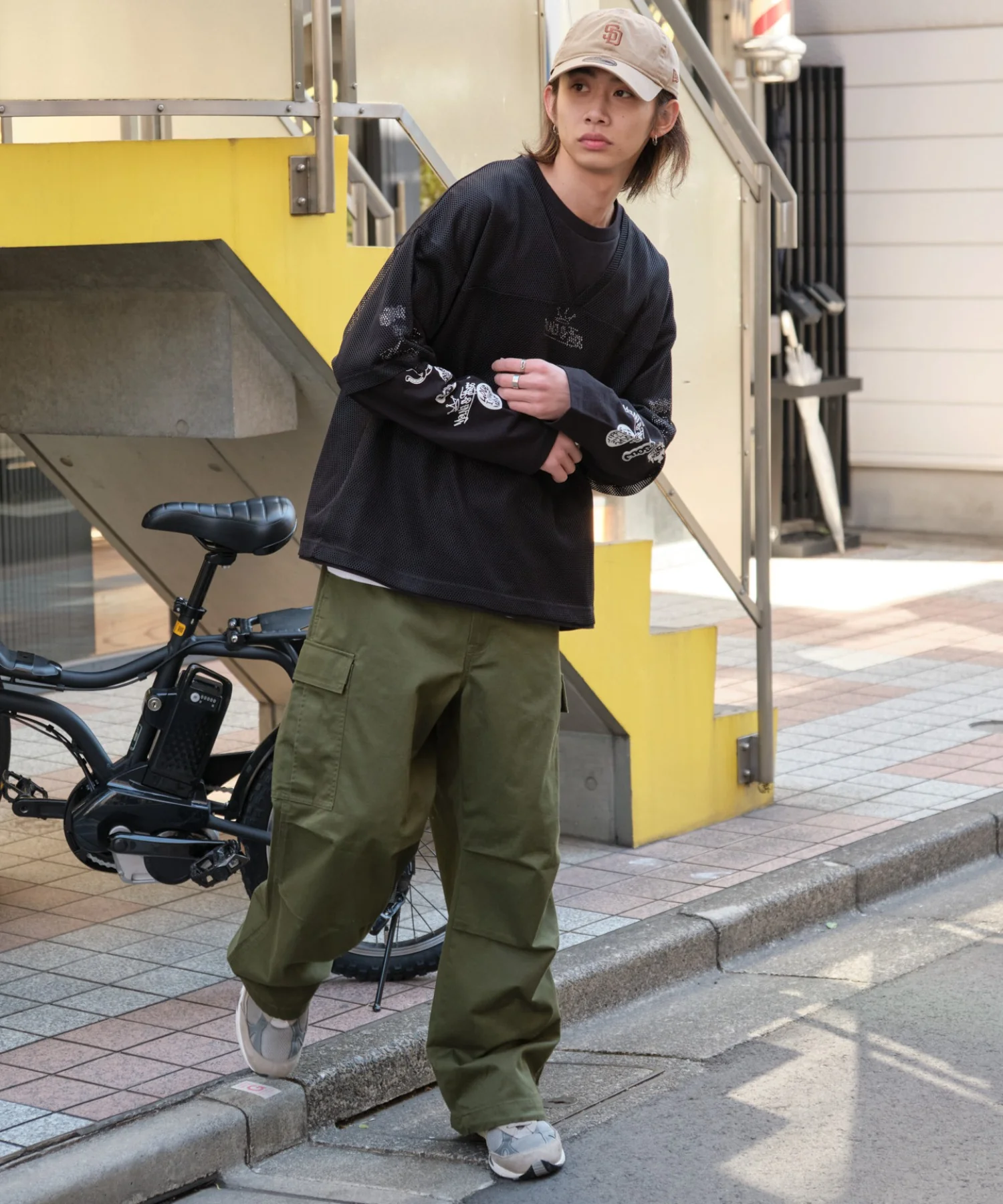メッシュスリーブロゴアンサンブルT - Image 6