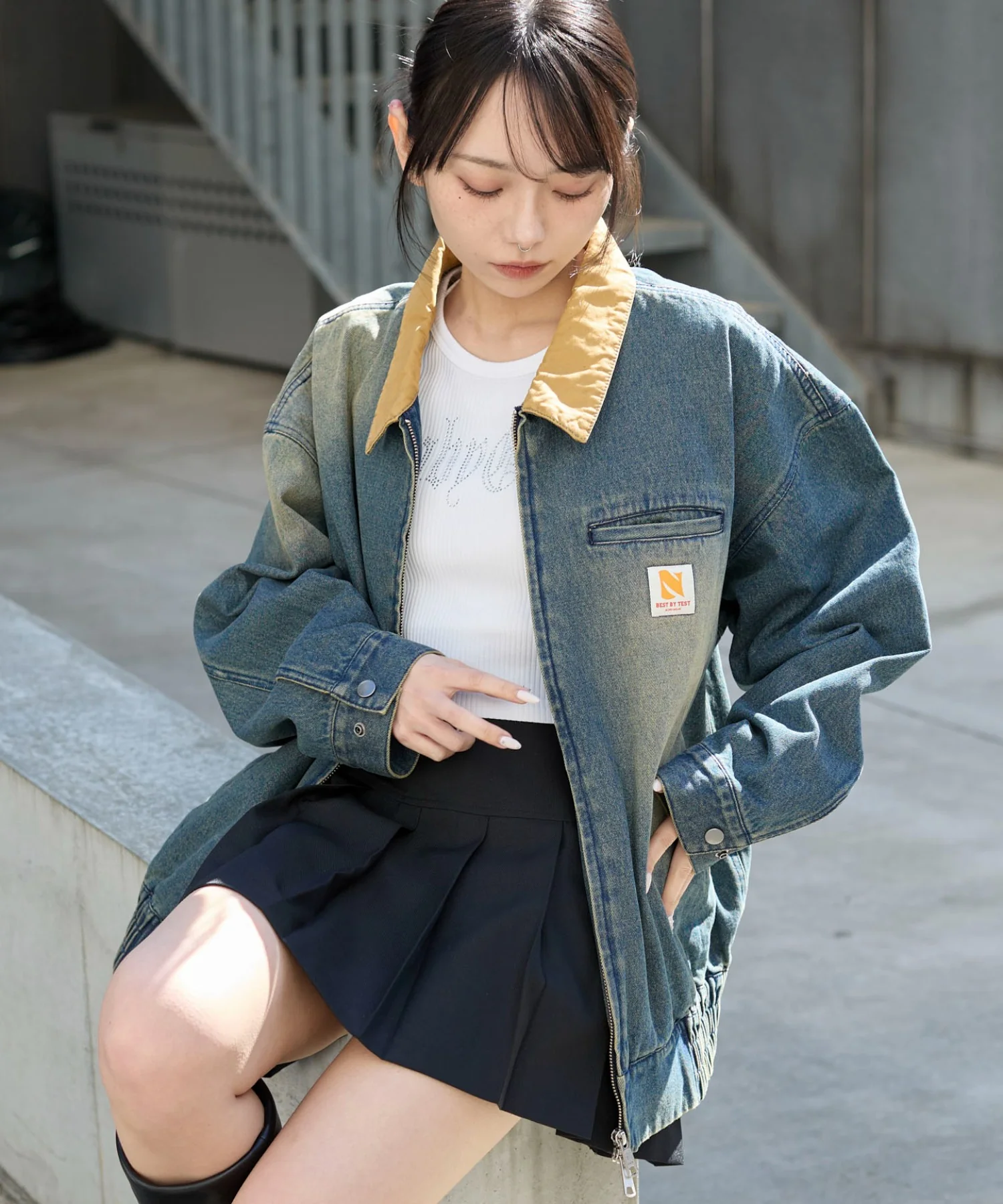 ワーカーズWジップデニムブルゾン - Image 15