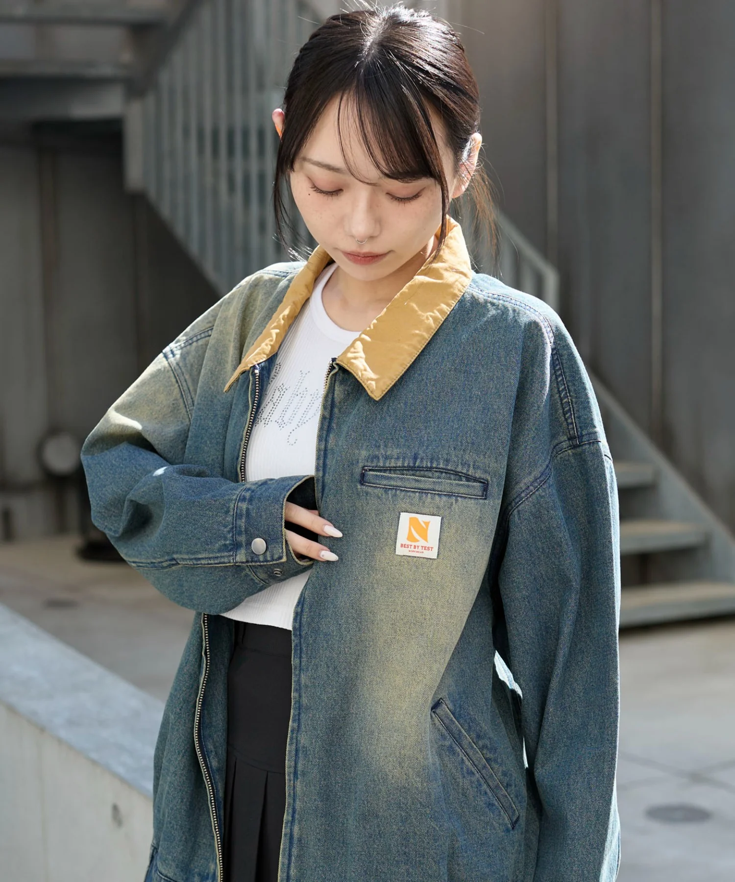 ワーカーズWジップデニムブルゾン - Image 16