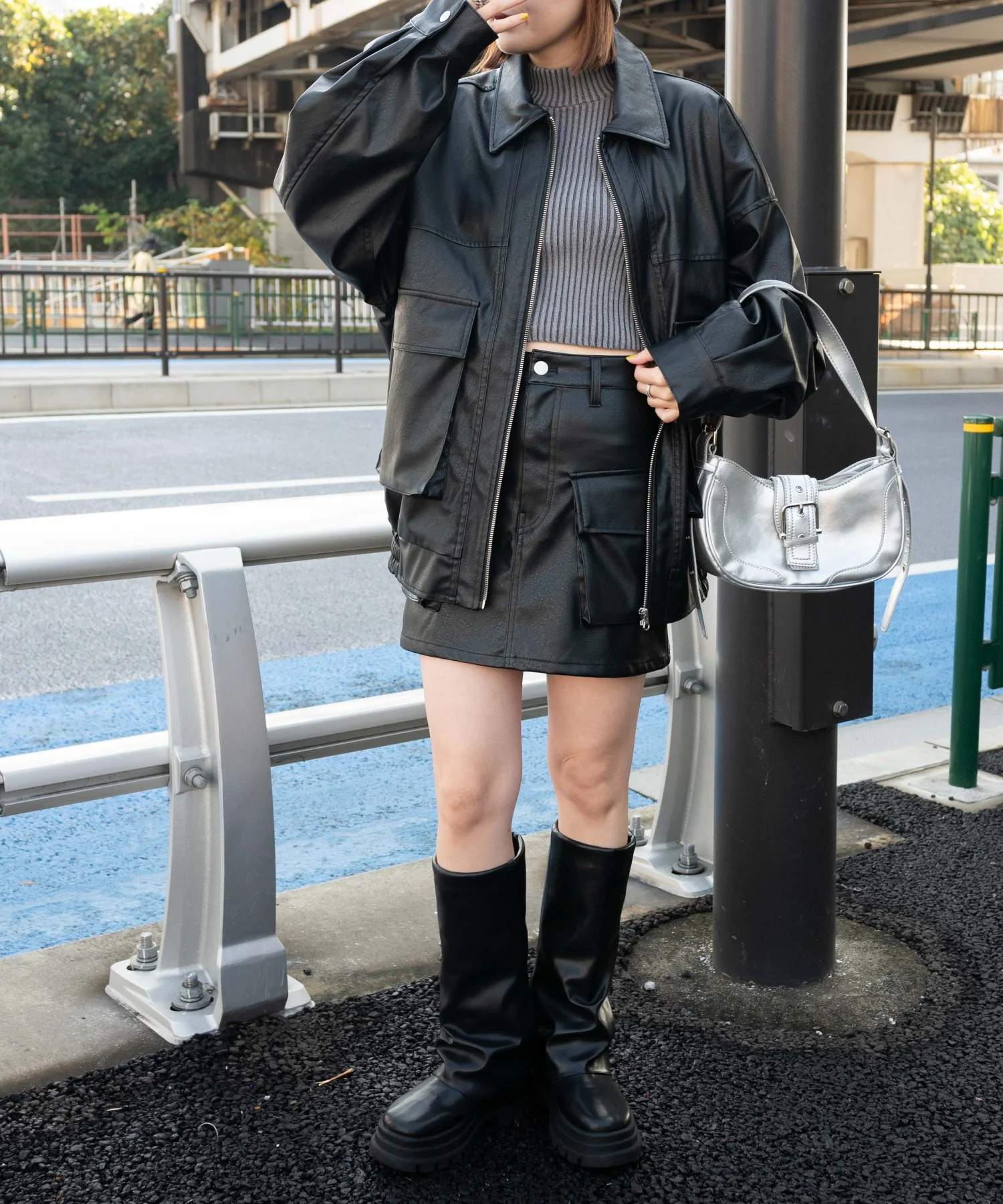 ヴィンテージライクPUカーゴミニスカート - Image 16