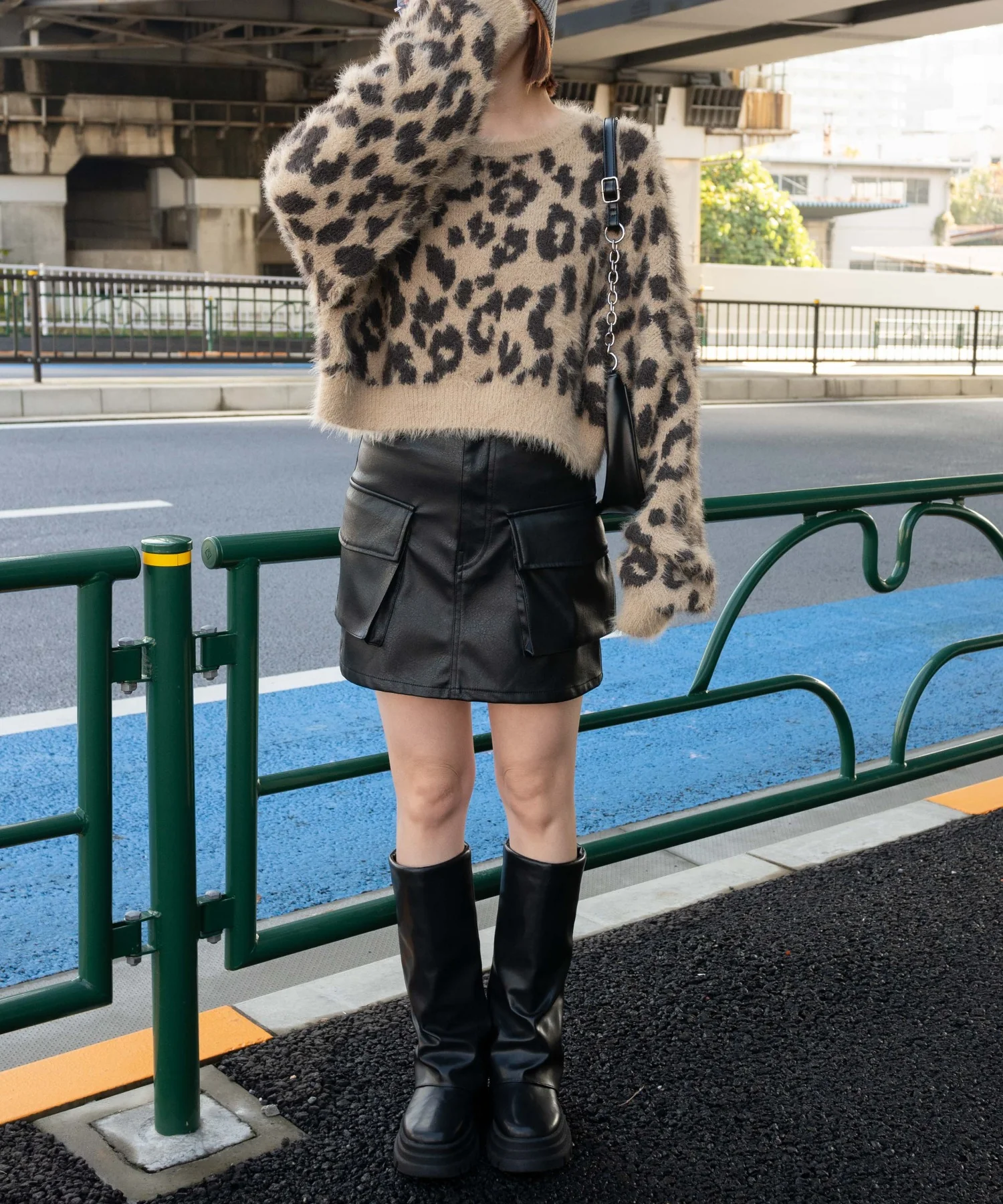 ヴィンテージライクPUカーゴミニスカート - Image 5
