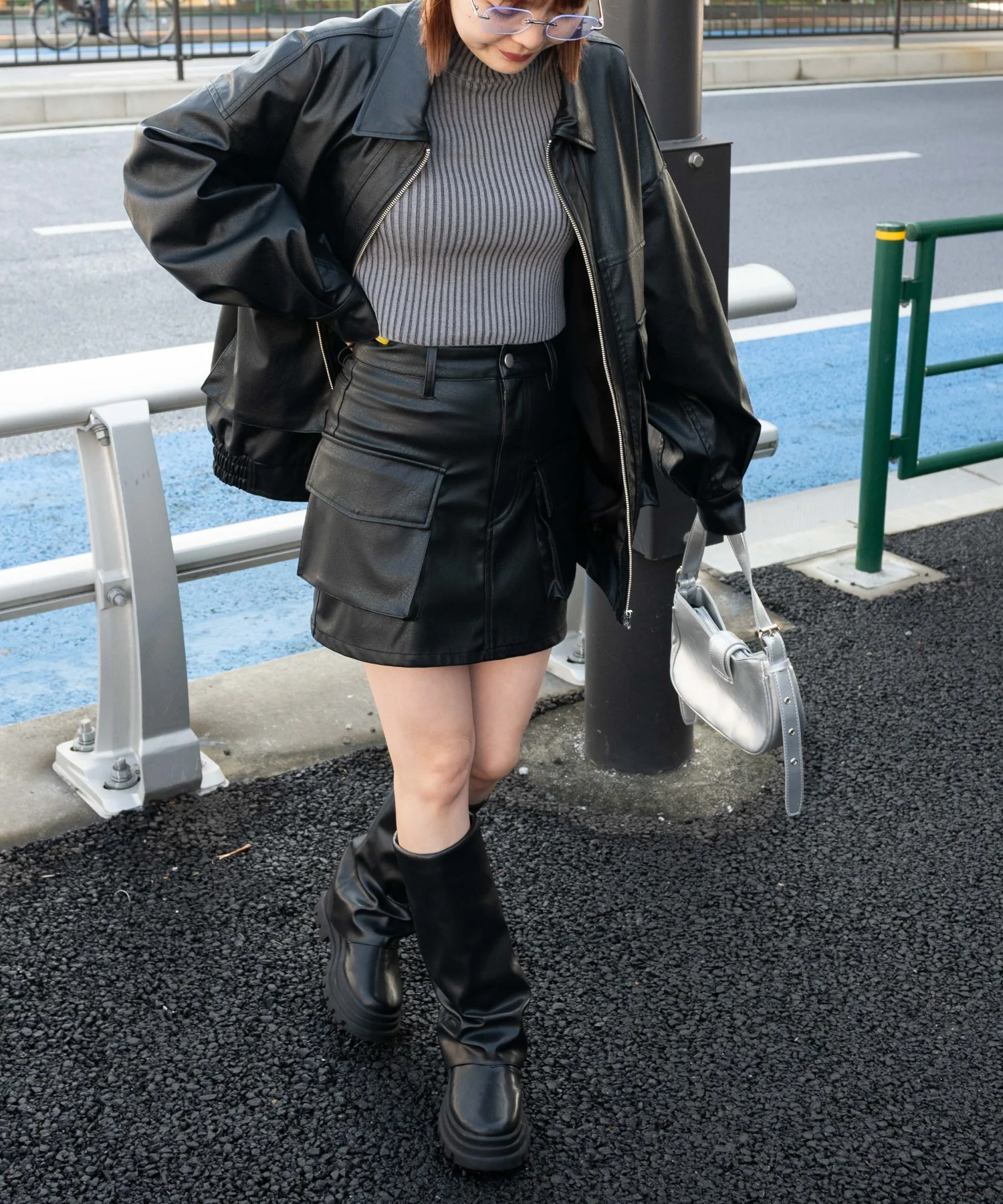 ヴィンテージライクPUカーゴミニスカート - Image 6
