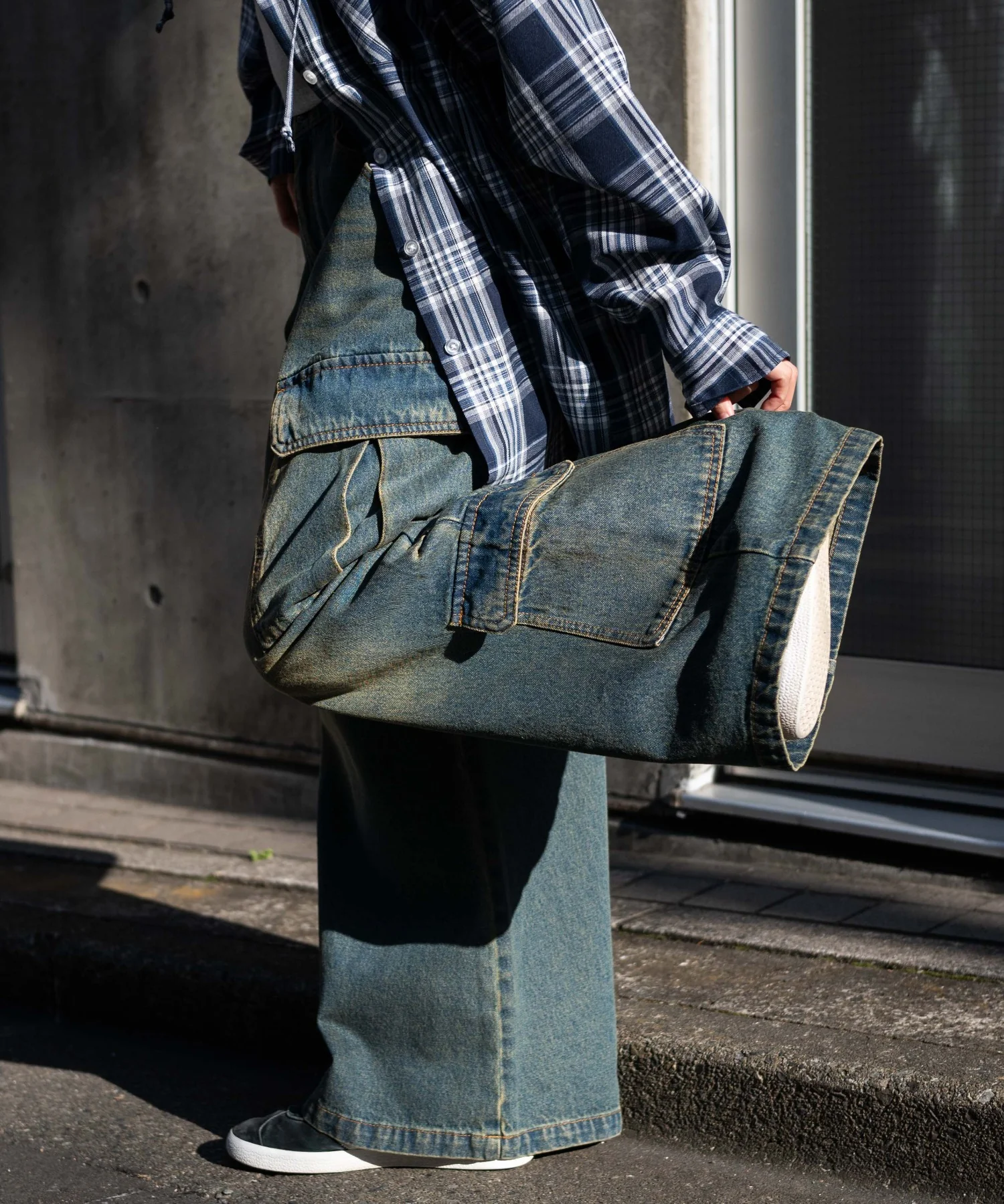 ヴィンテージウォッシュバギーカーゴパンツ - Image 7