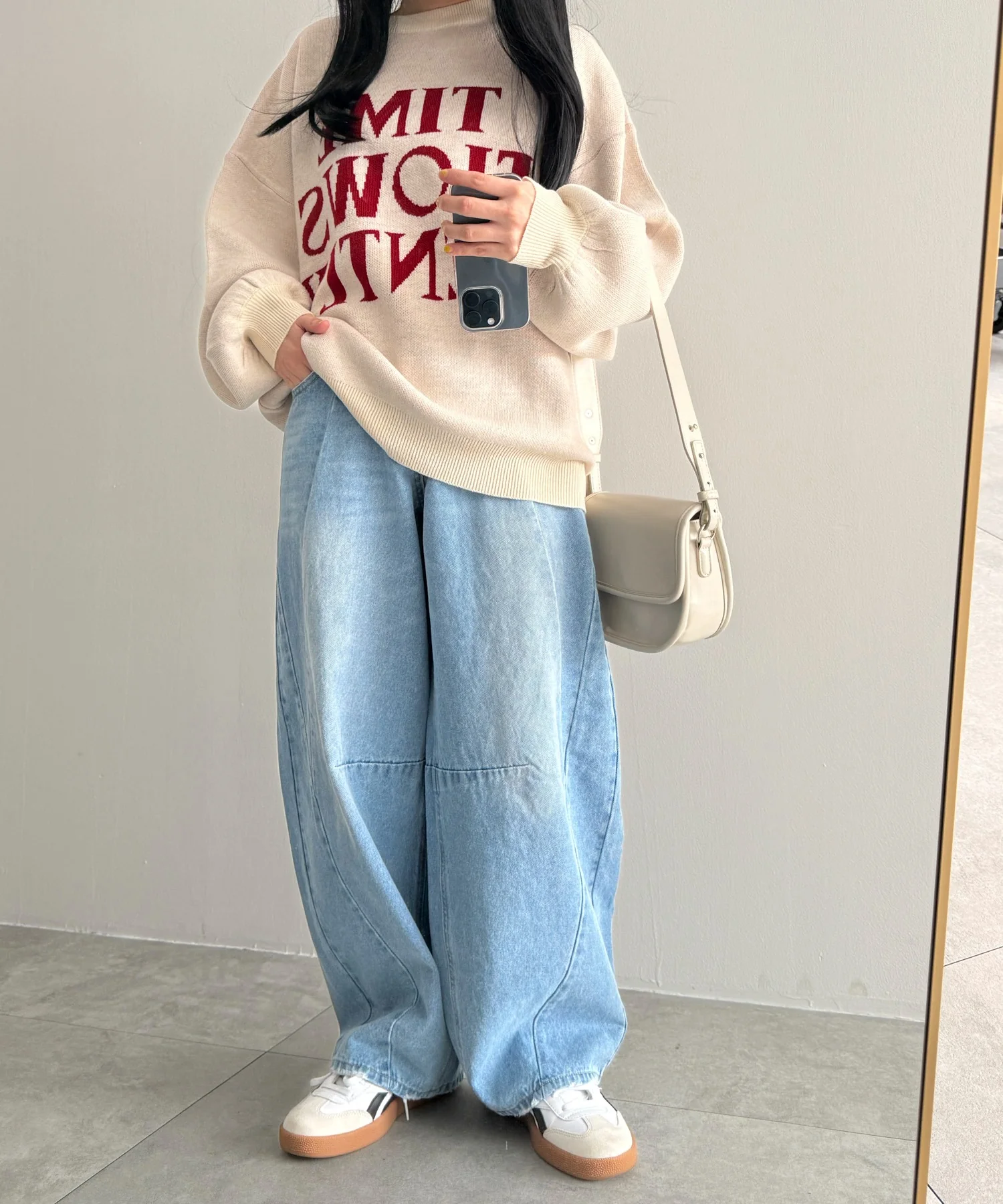 カーブラインバレルレッグデニムパンツ - Image 10