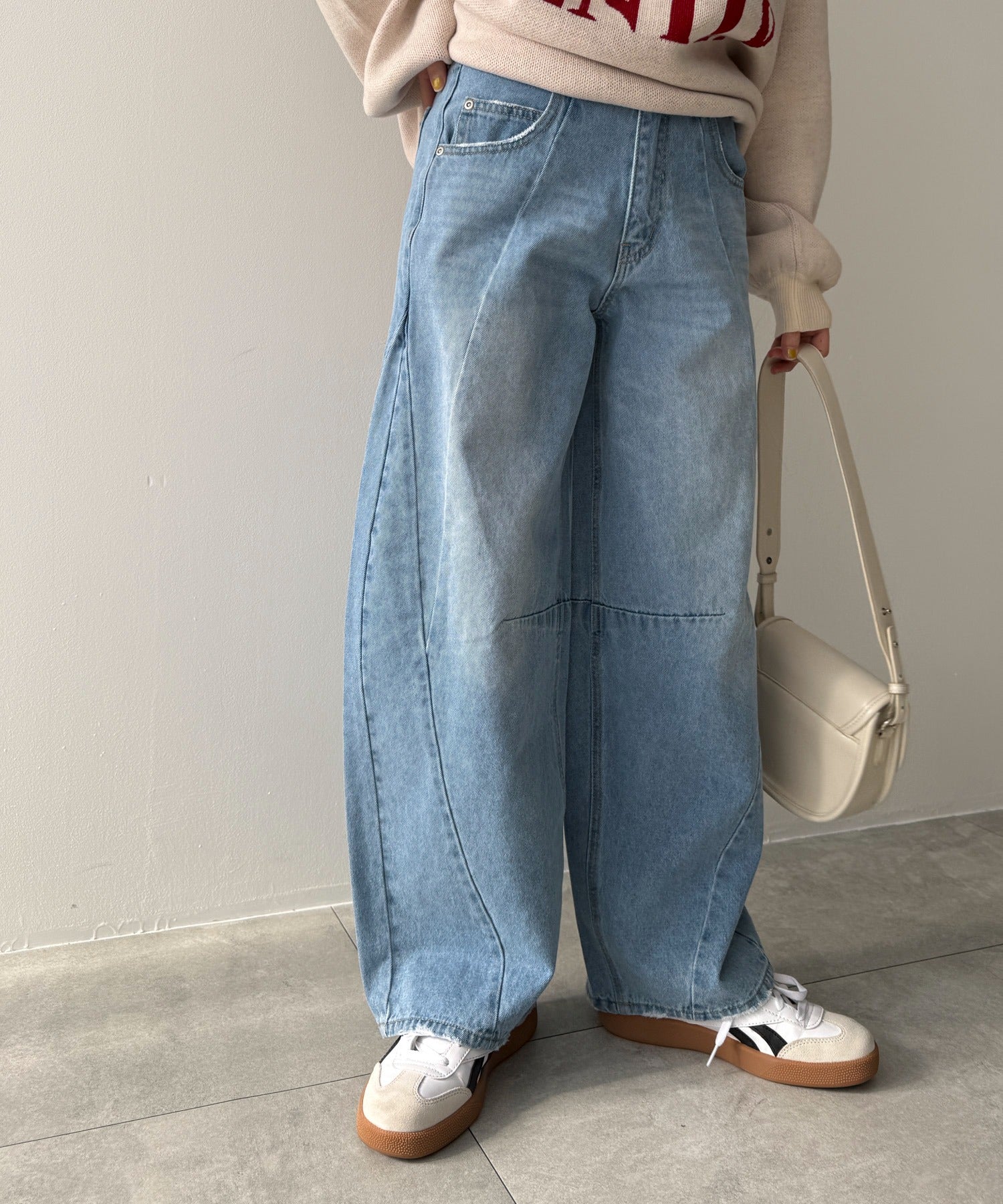 カーブラインバレルレッグデニムパンツ - Image 15