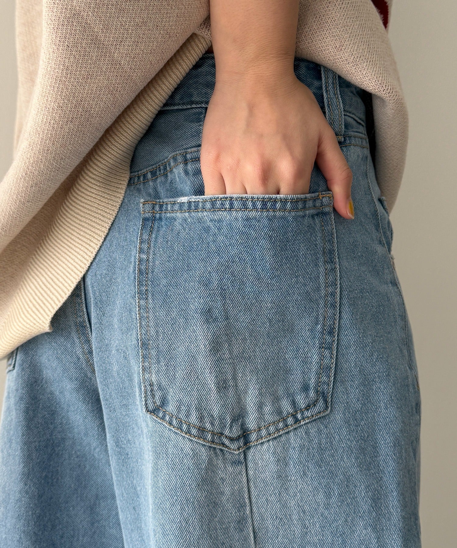 カーブラインバレルレッグデニムパンツ - Image 6