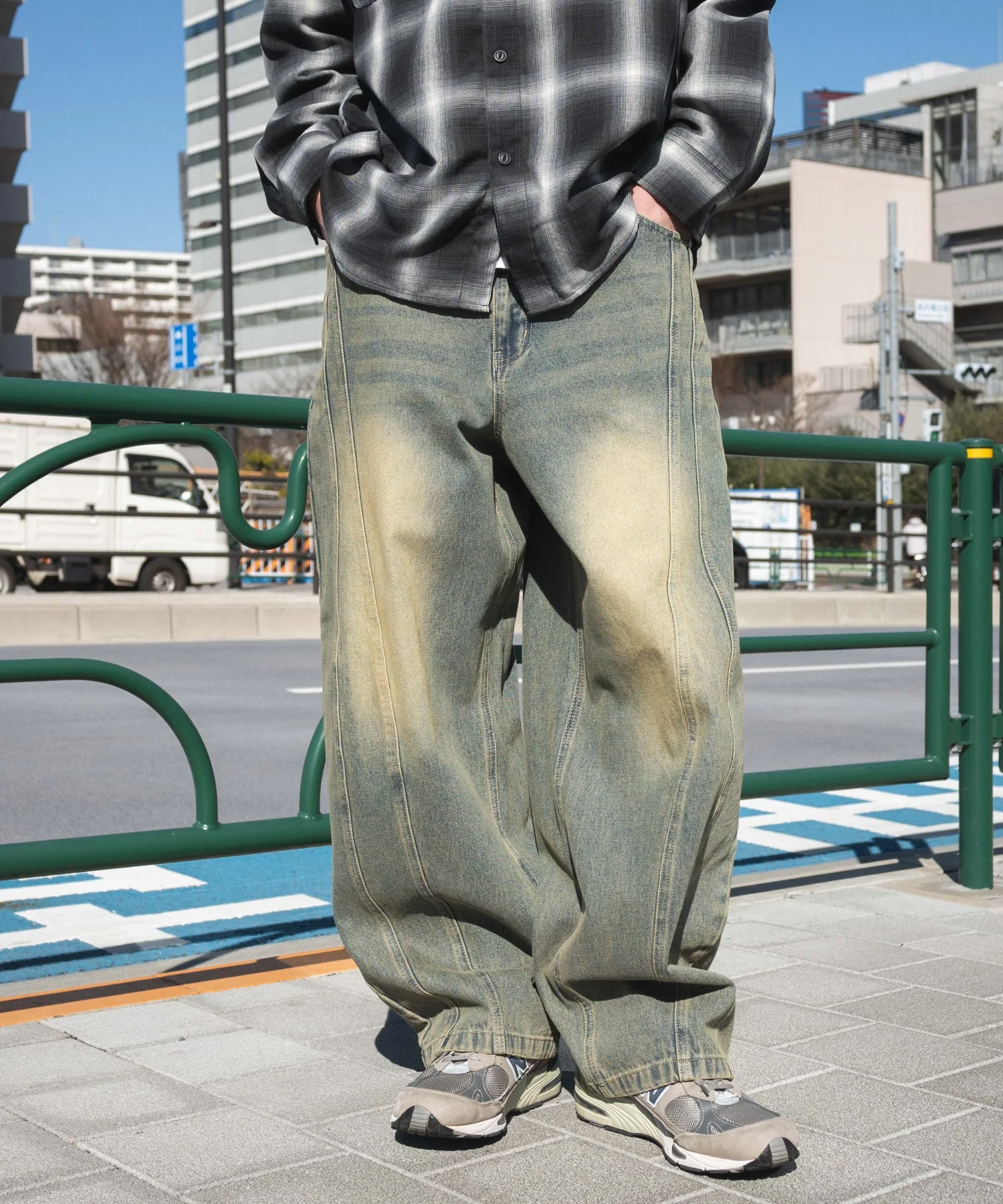 イージー3Dバレルレッグデニムパンツ - Image 2