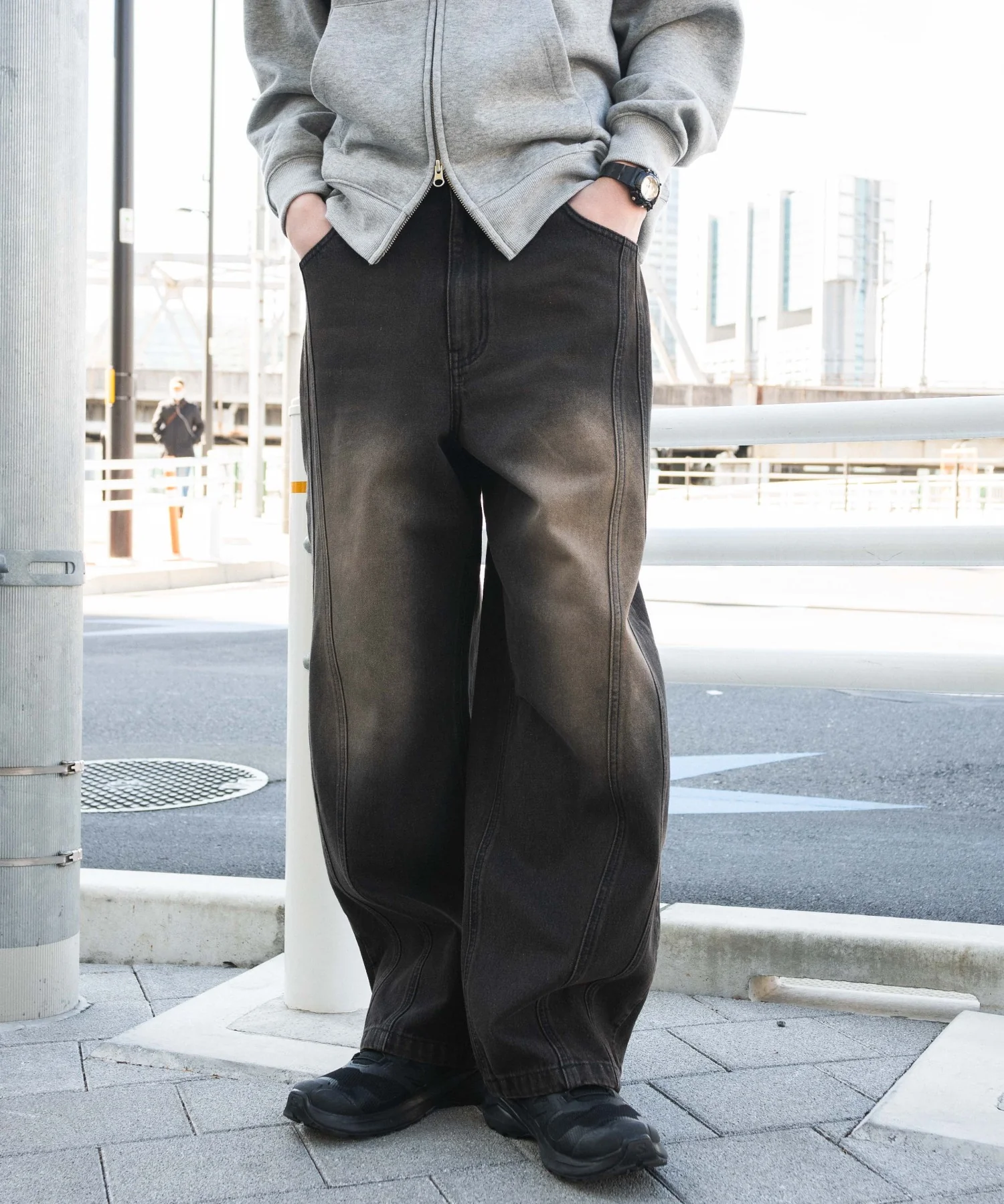 イージー3Dバレルレッグデニムパンツ - Image 3