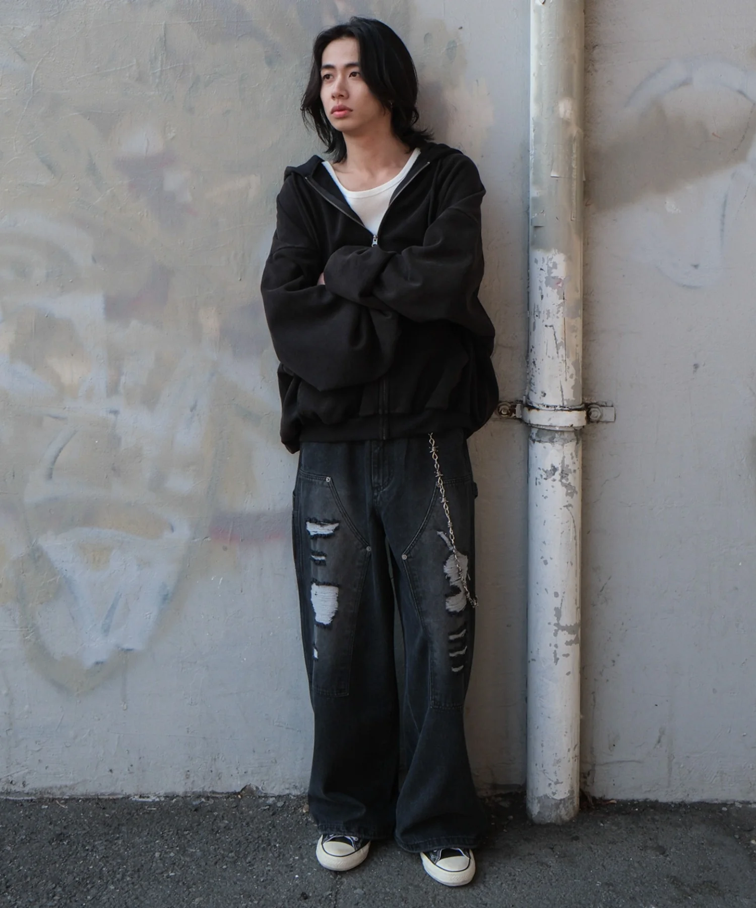 ケミカルウォッシュバルーンZIPパーカー - Image 11