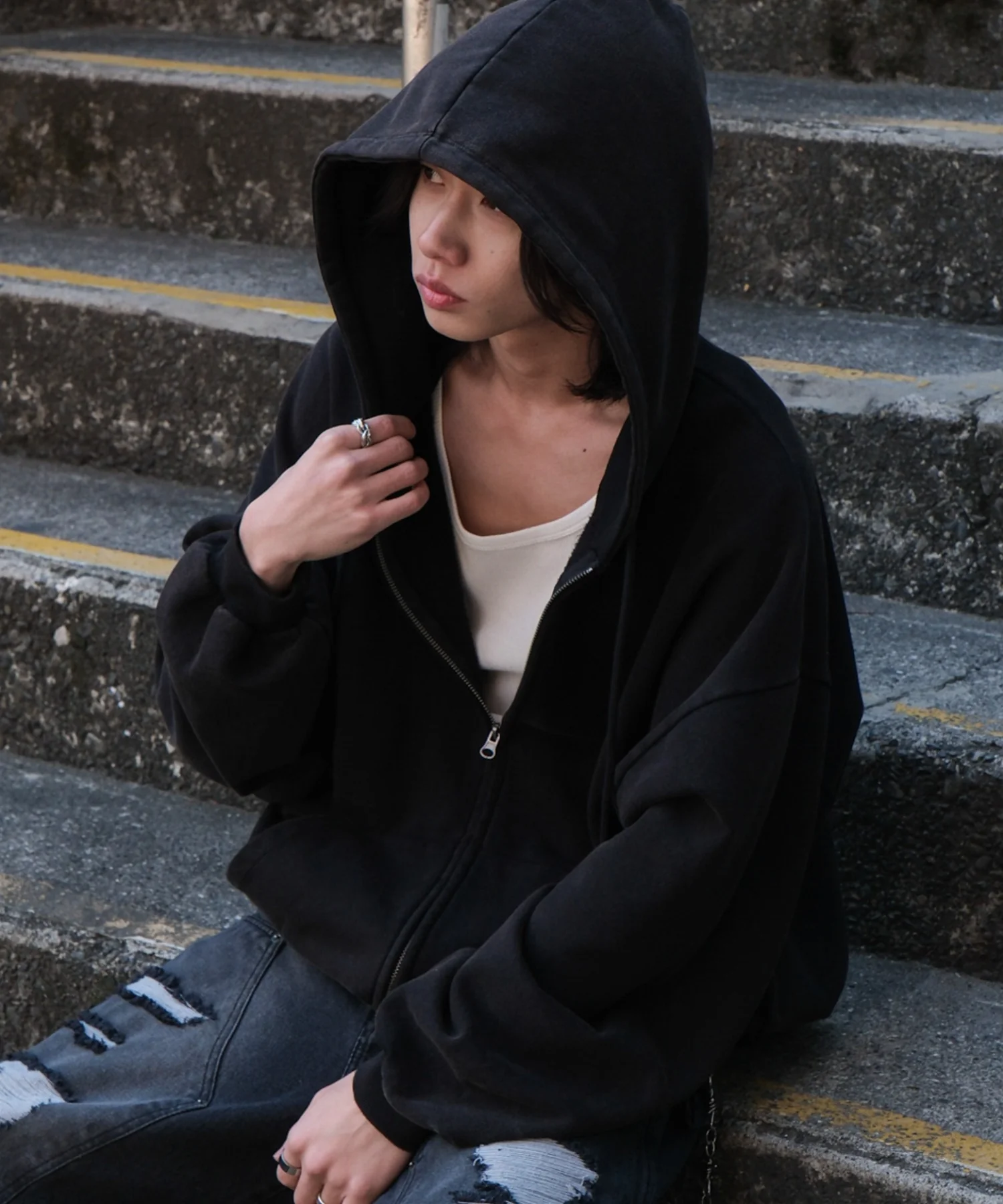 ケミカルウォッシュバルーンZIPパーカー - Image 16