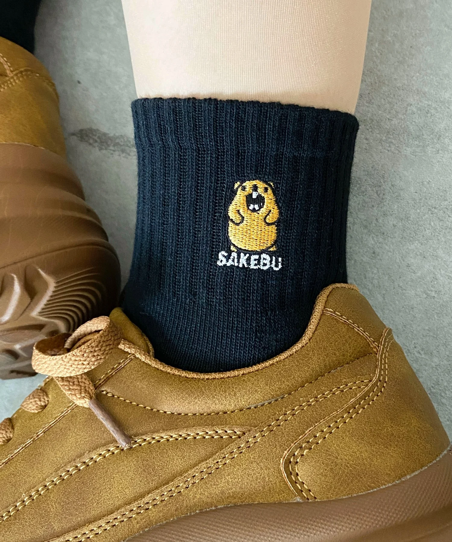モチーフロゴ刺繍アンクルパイルソックス(23-25cm) - Image 2