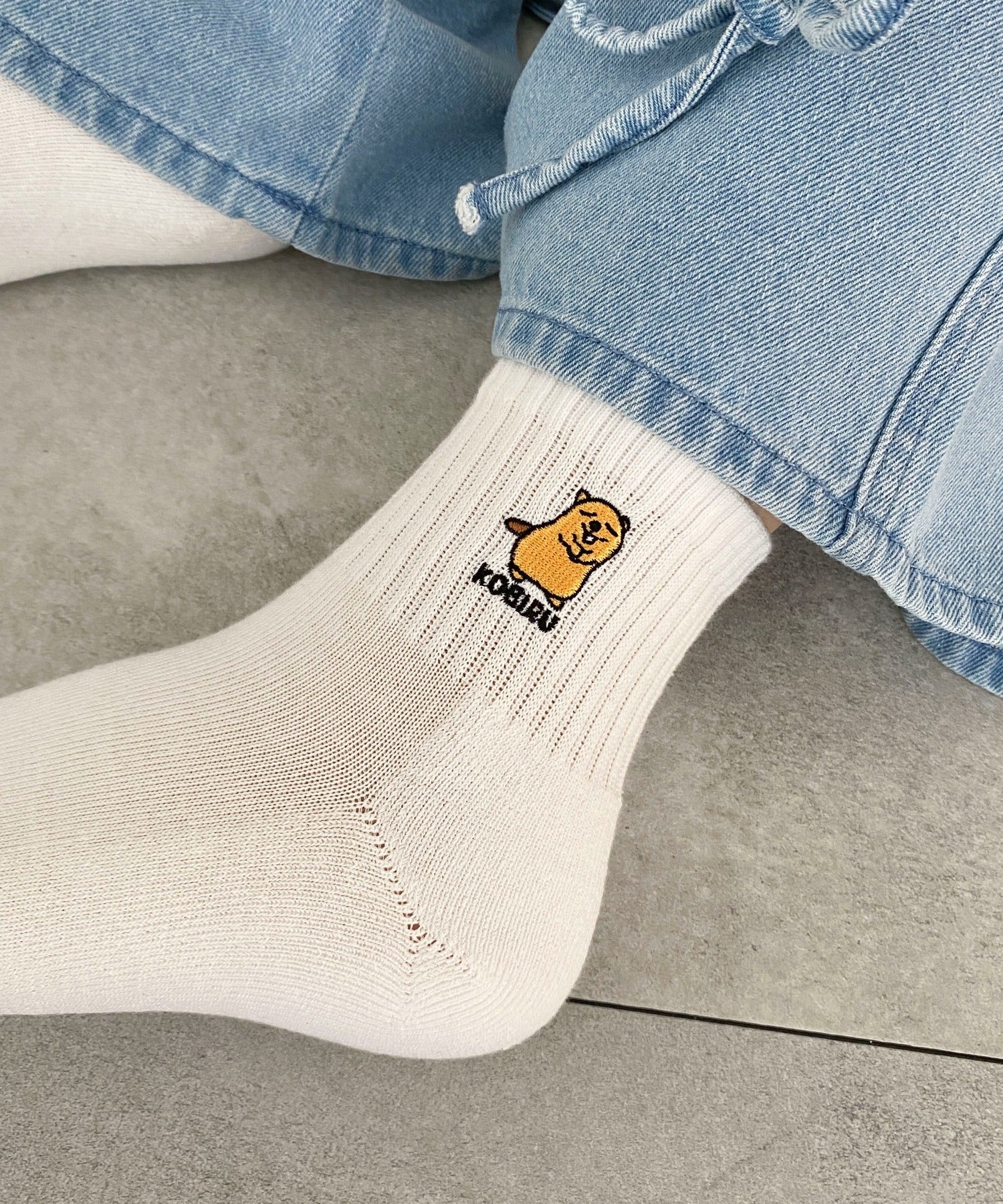 モチーフロゴ刺繍アンクルパイルソックス(23-25cm) - Image 5