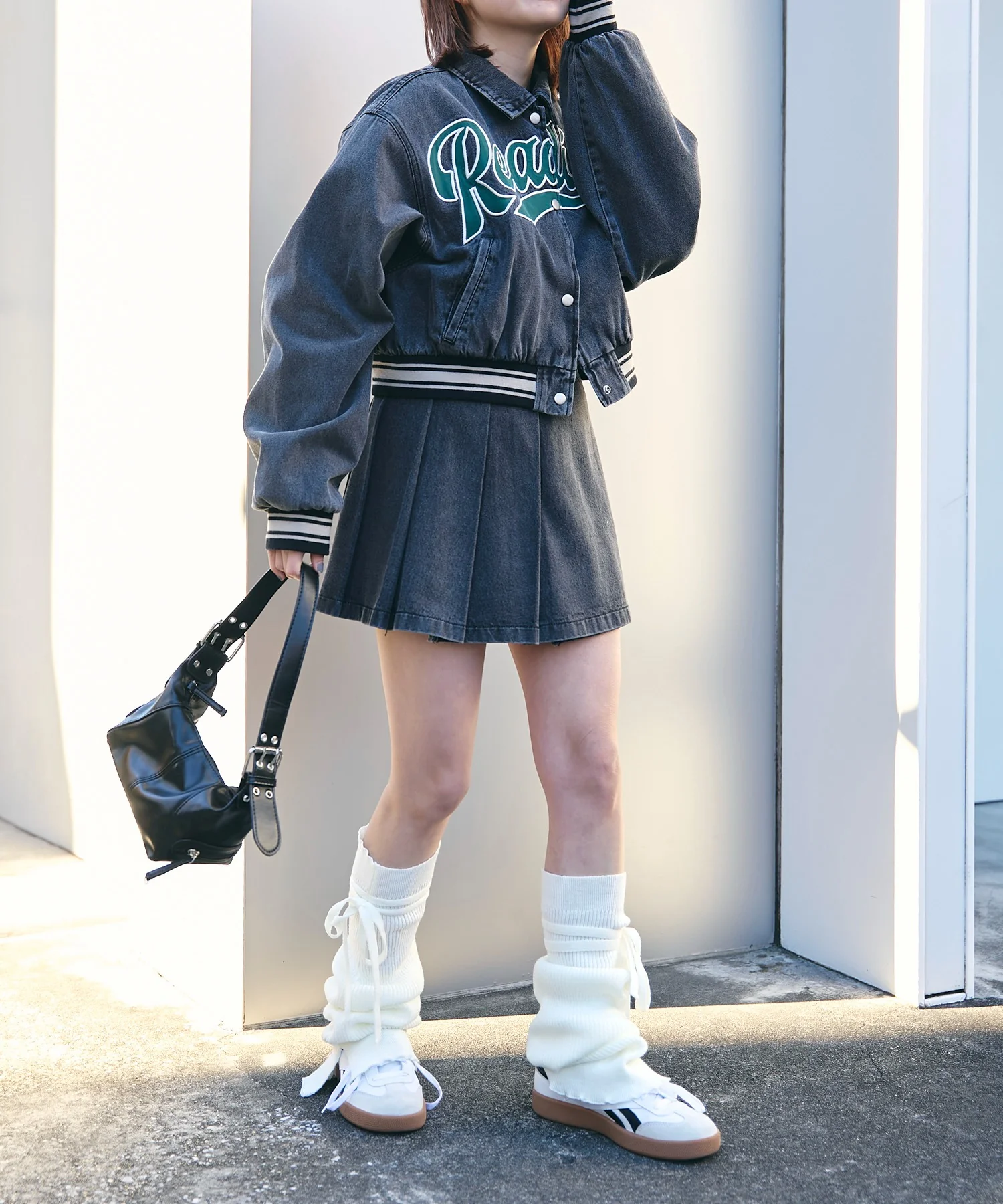 デニムラッププリーツスカート - Image 11