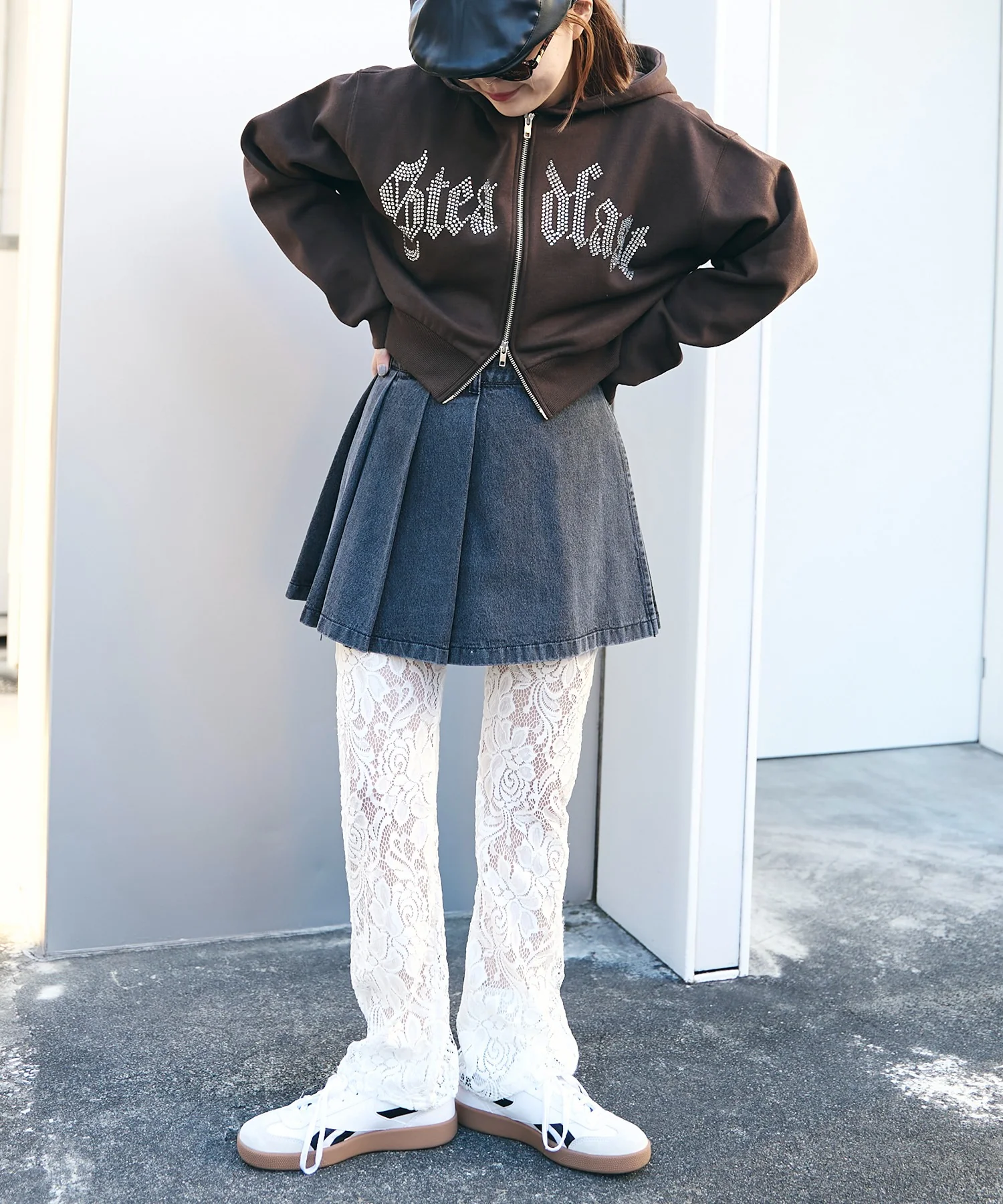 デニムラッププリーツスカート - Image 12