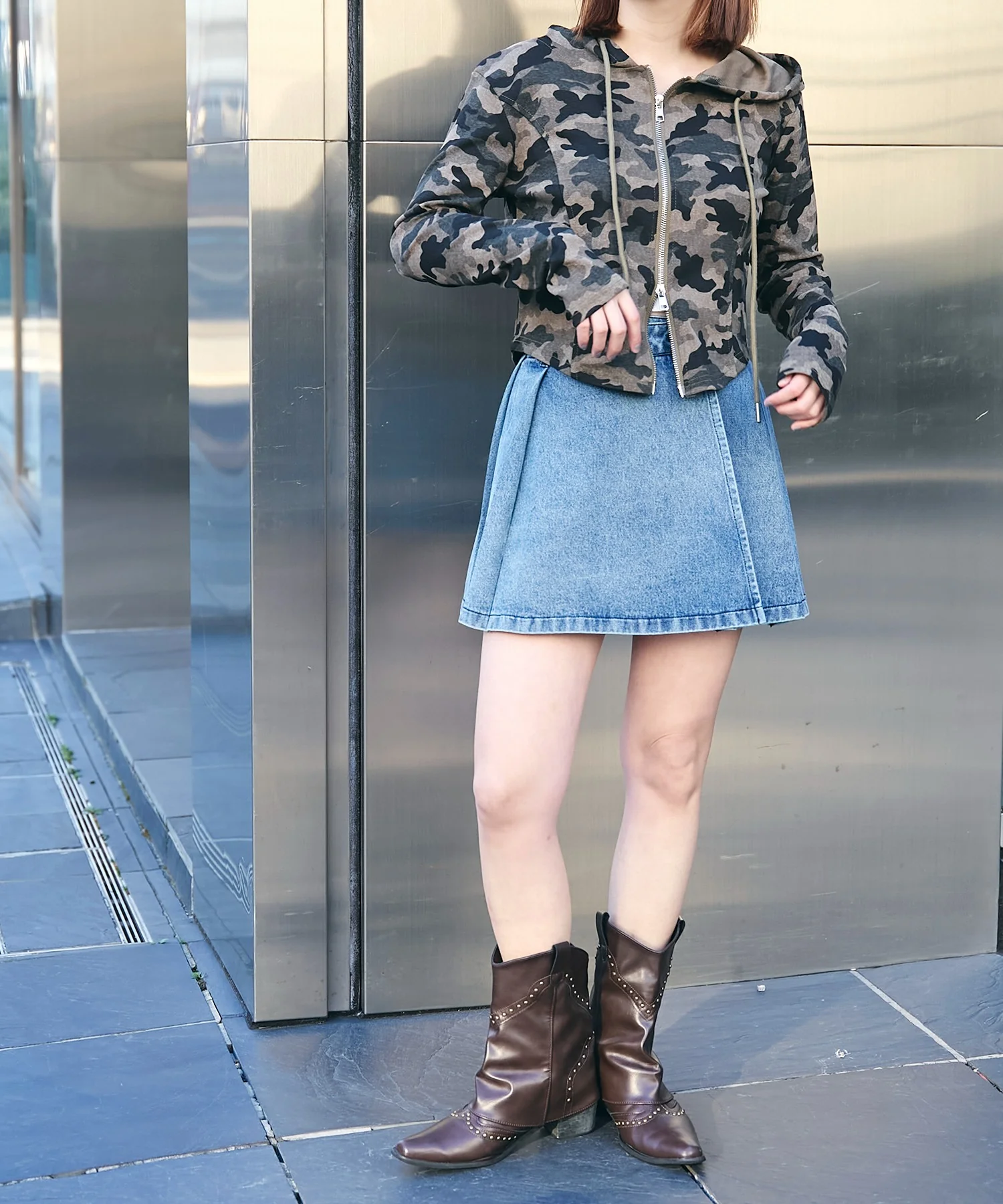 デニムラッププリーツスカート - Image 17
