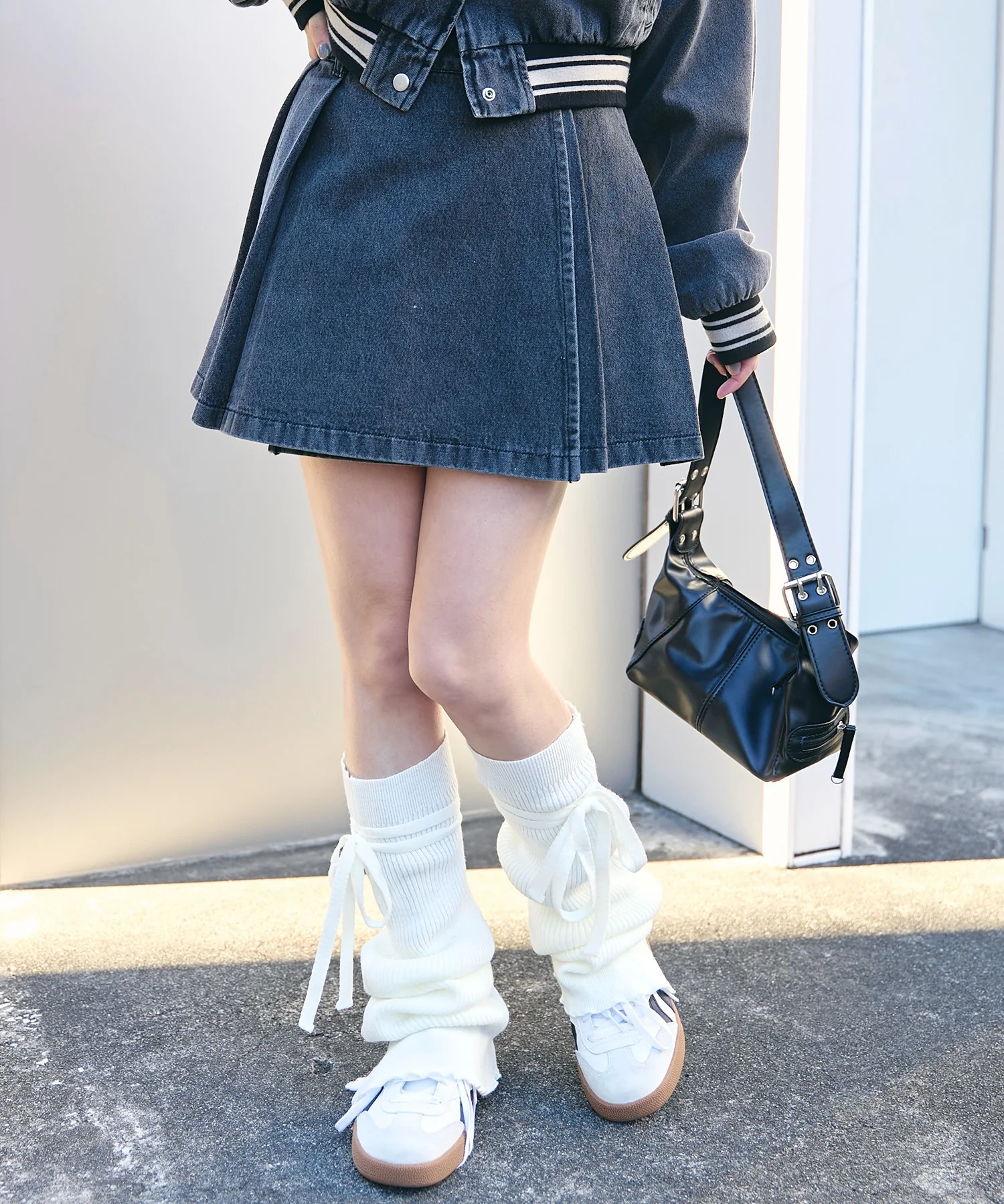 デニムラッププリーツスカート - Image 8
