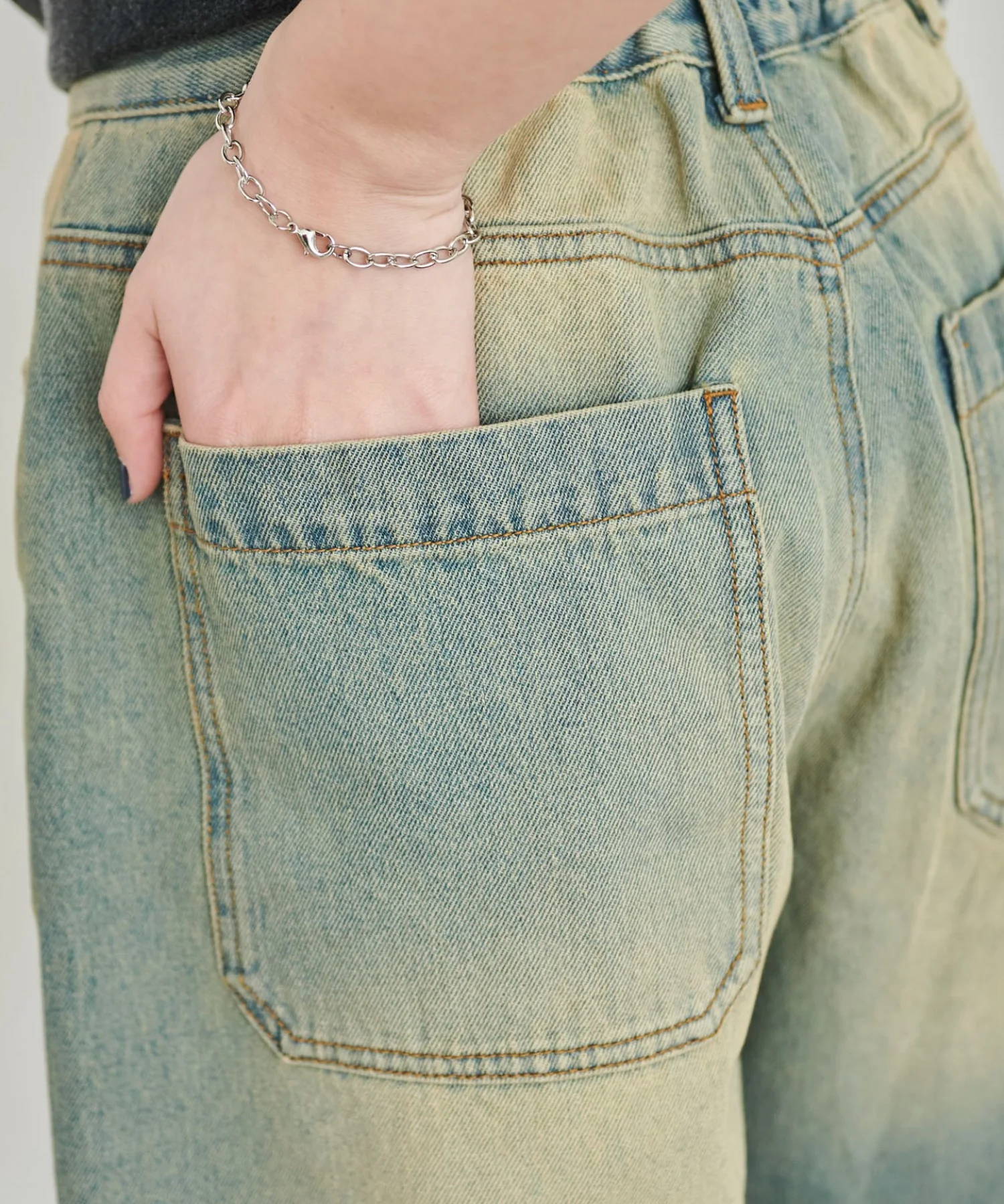 ヴィンテージウォッシュデニムハーフパンツ - Image 11