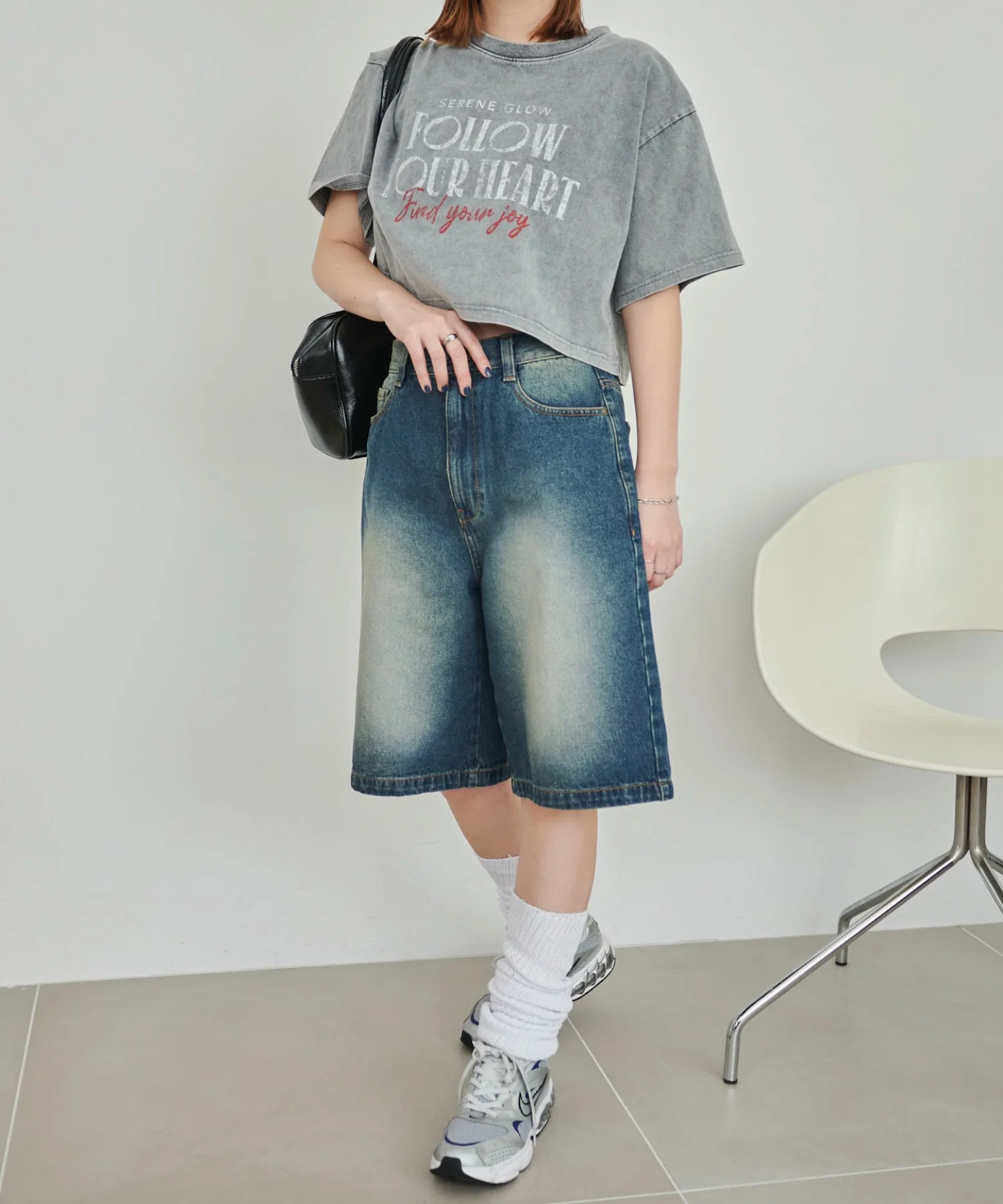 ヴィンテージウォッシュデニムハーフパンツ - Image 15