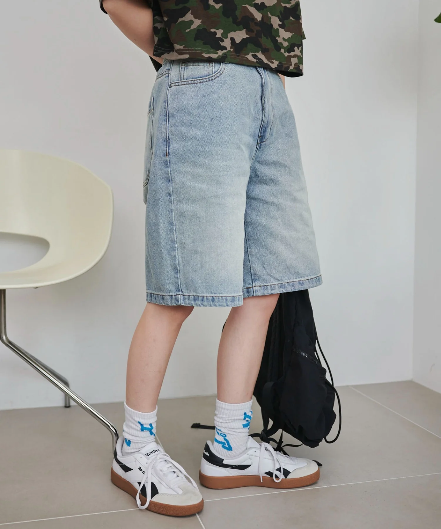 ヴィンテージウォッシュデニムハーフパンツ - Image 17