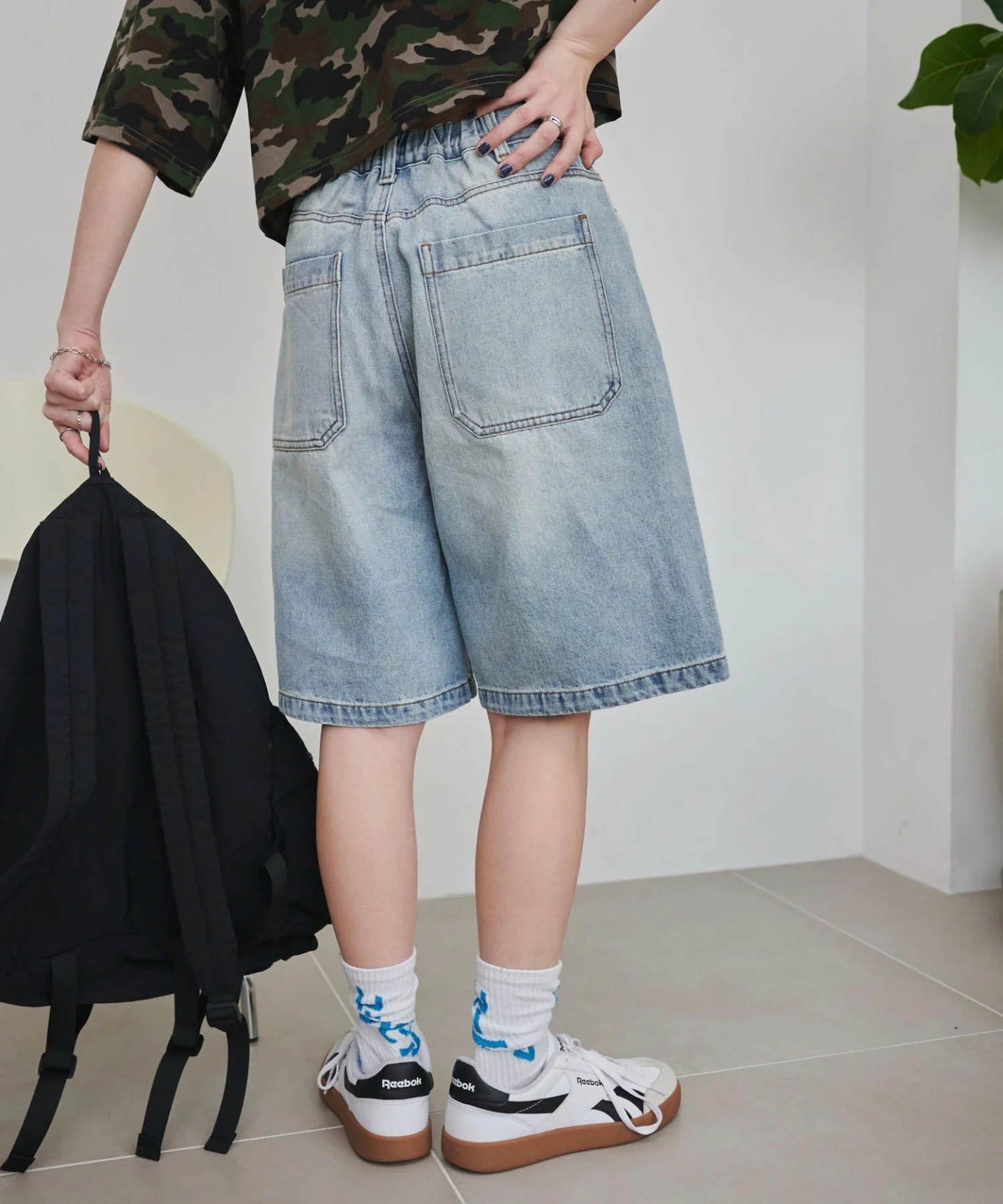 ヴィンテージウォッシュデニムハーフパンツ - Image 18