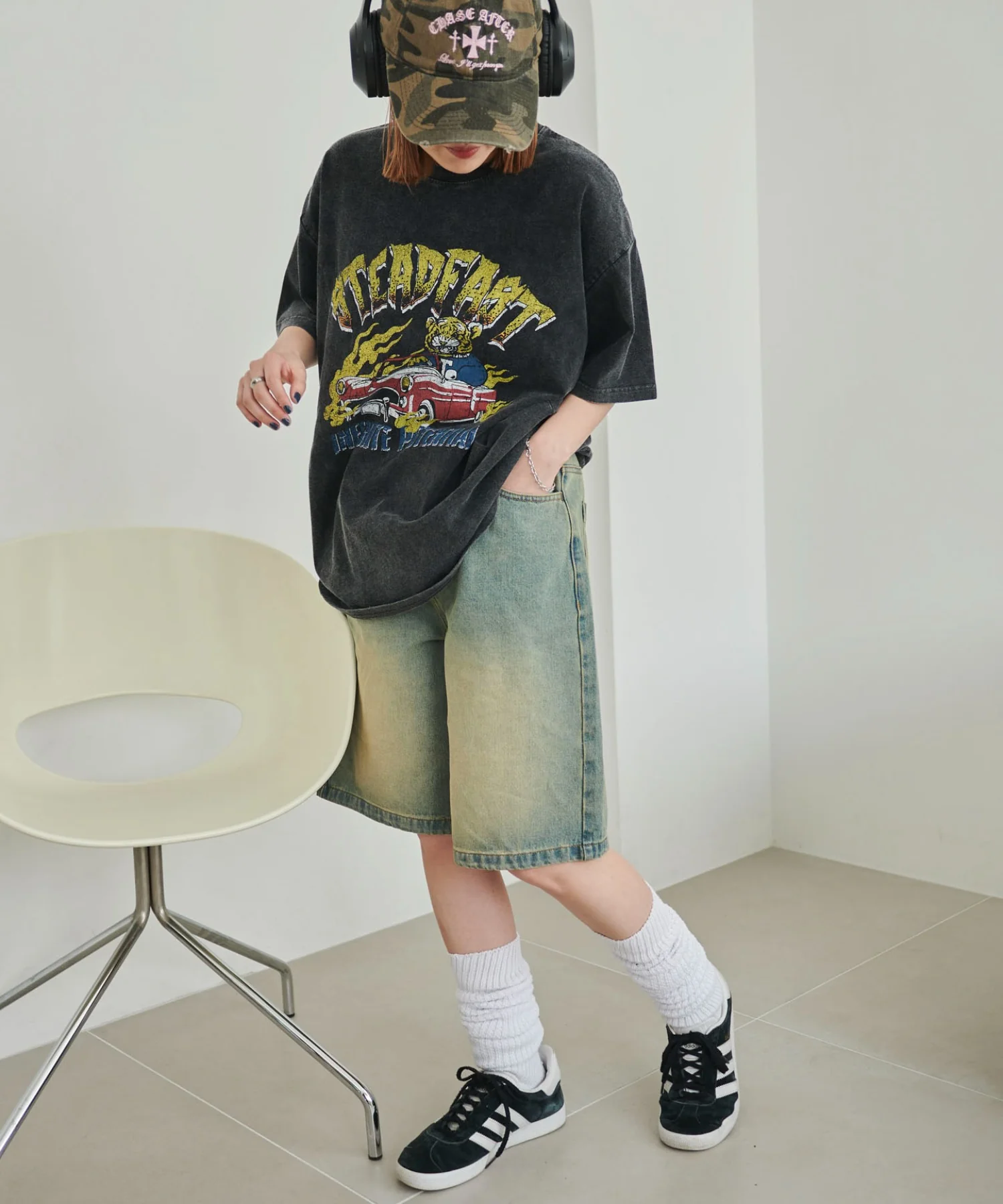 ヴィンテージウォッシュデニムハーフパンツ - Image 27