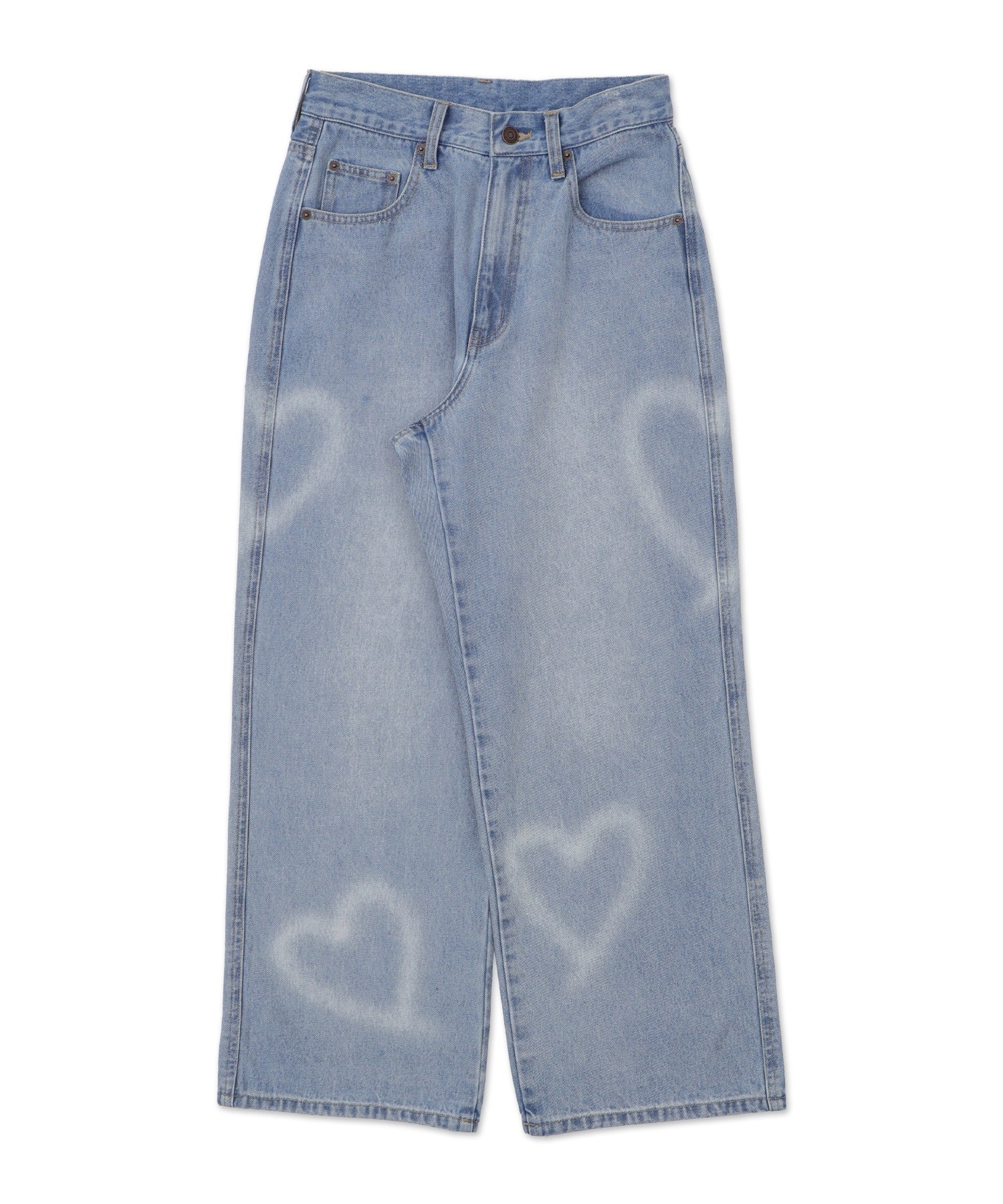 スプレーペイントストレートデニムパンツ - Image 15