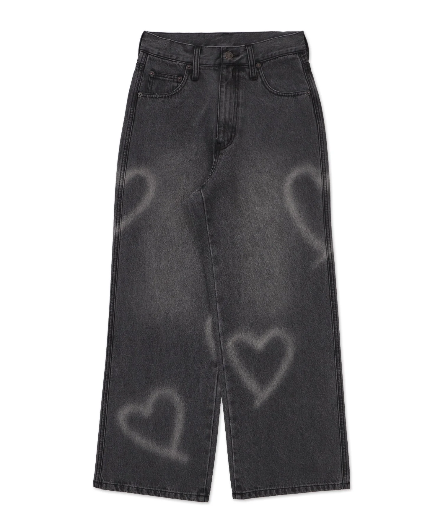 スプレーペイントストレートデニムパンツ - Image 16