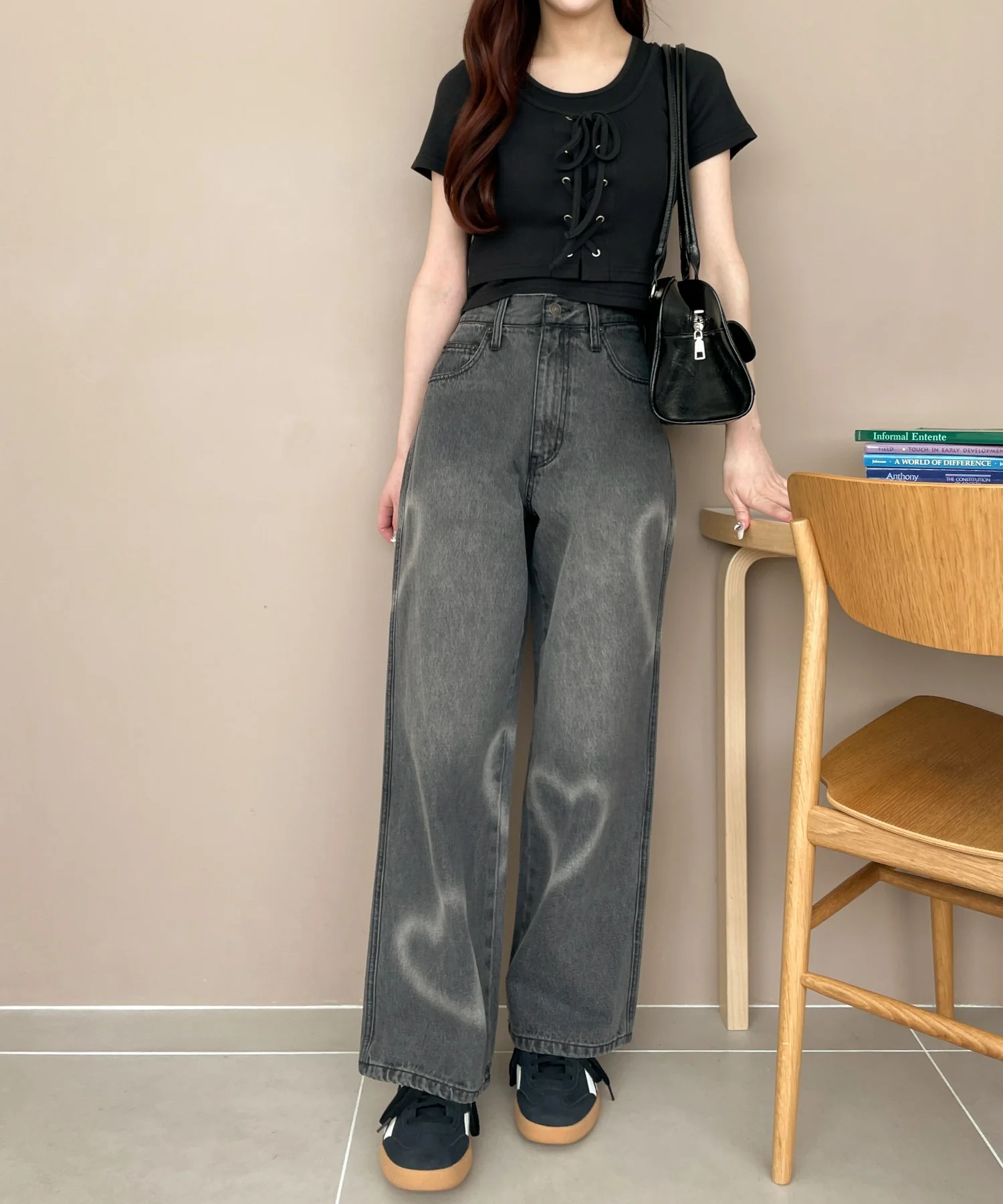 スプレーペイントストレートデニムパンツ - Image 9