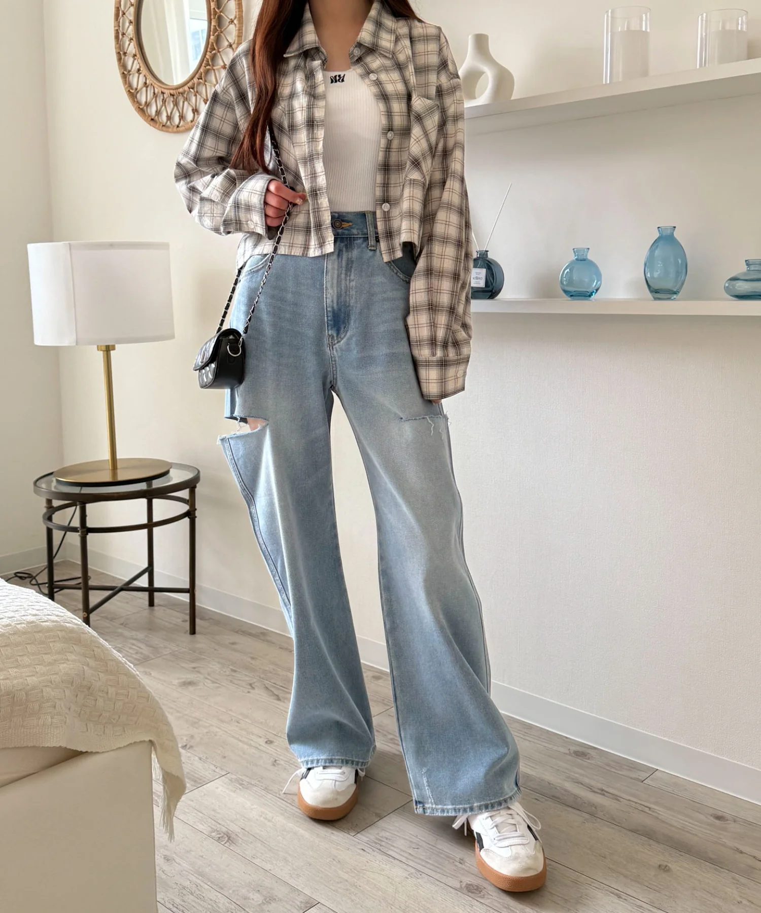 サイドカットデニムストレートパンツ - Image 15
